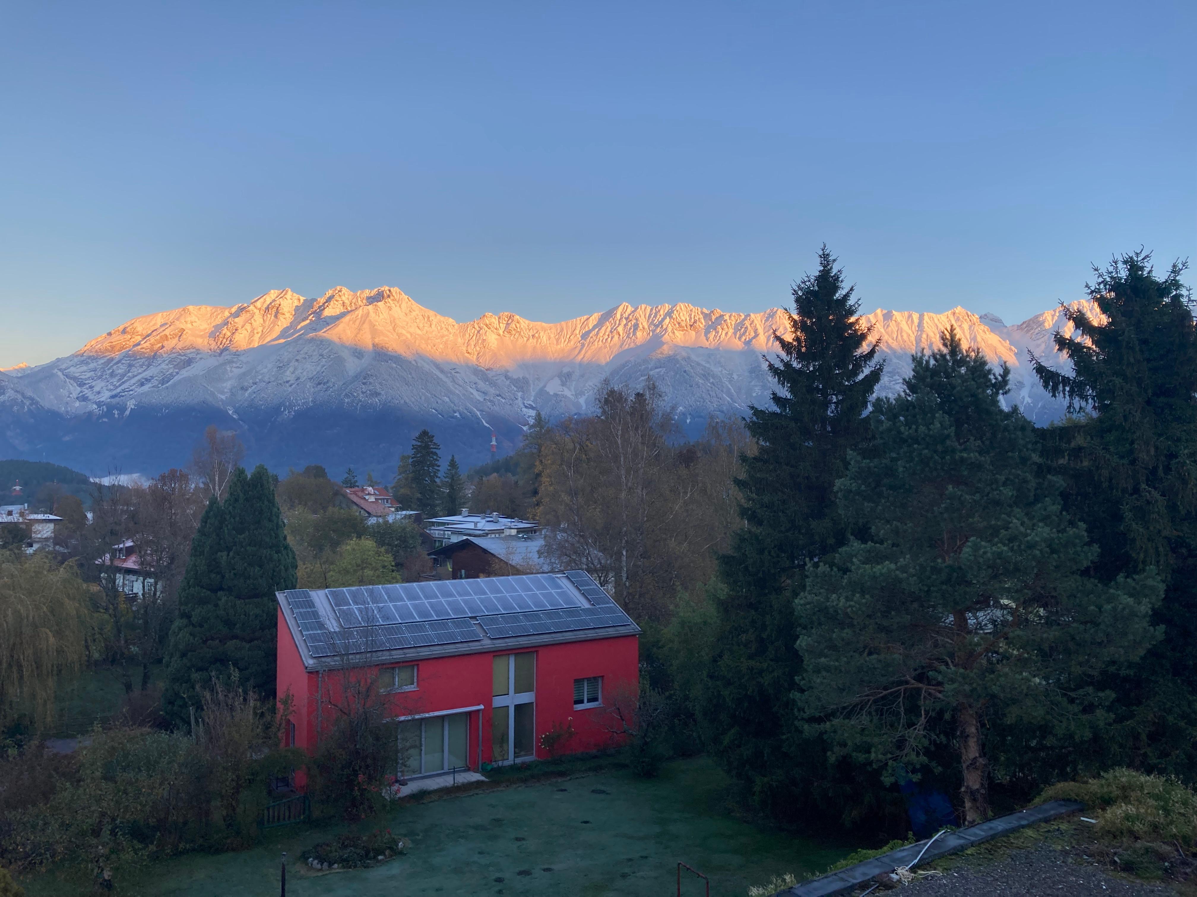 View from balcony towards Innsbruck.