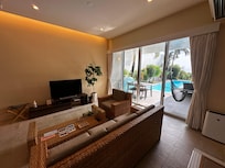 Views even from the living room to the ocean
