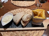 Lanche pedido no bar do hotel no dia da nossa chegada