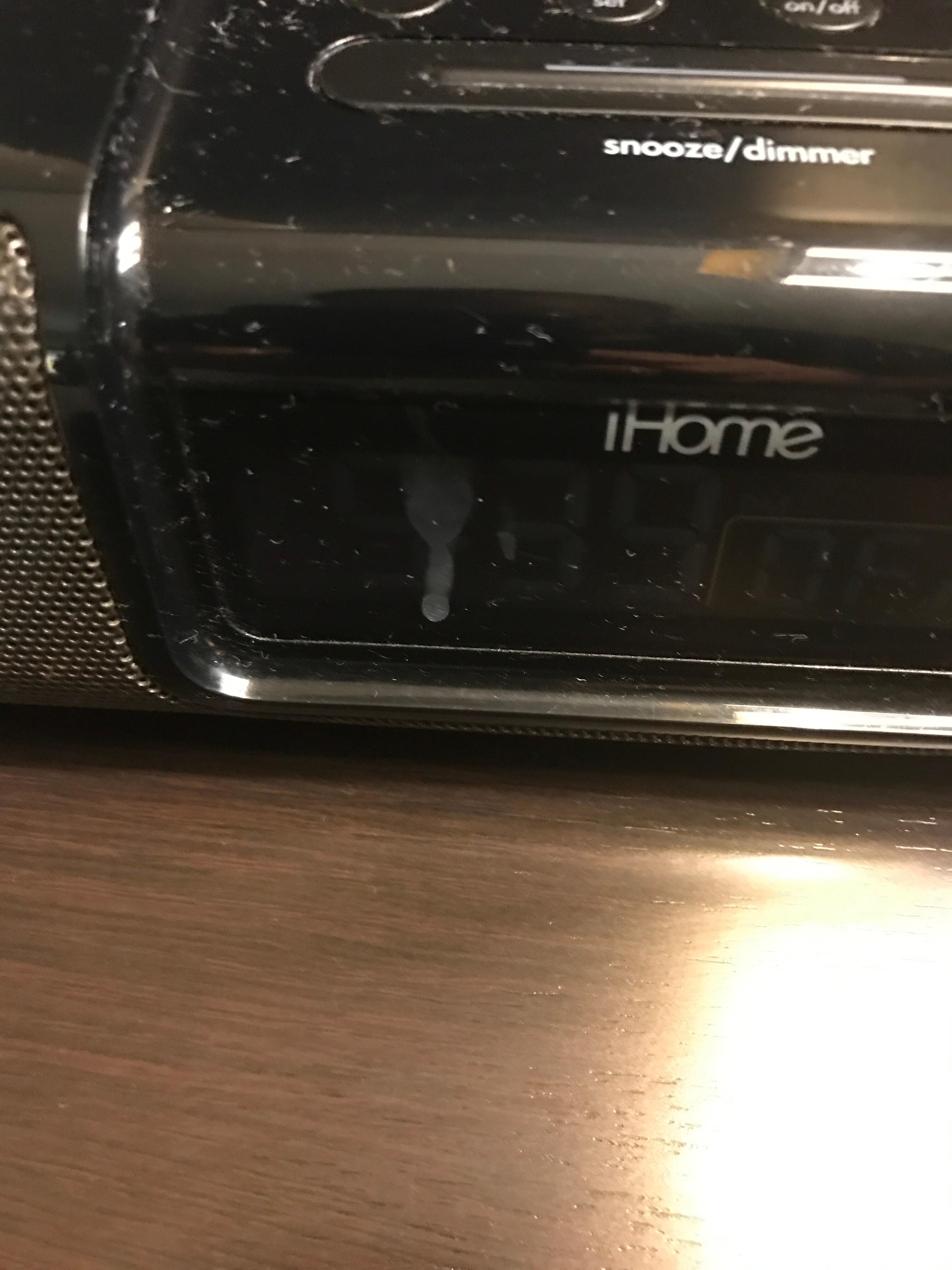 stain on the clock