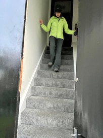 Steps up within apartment