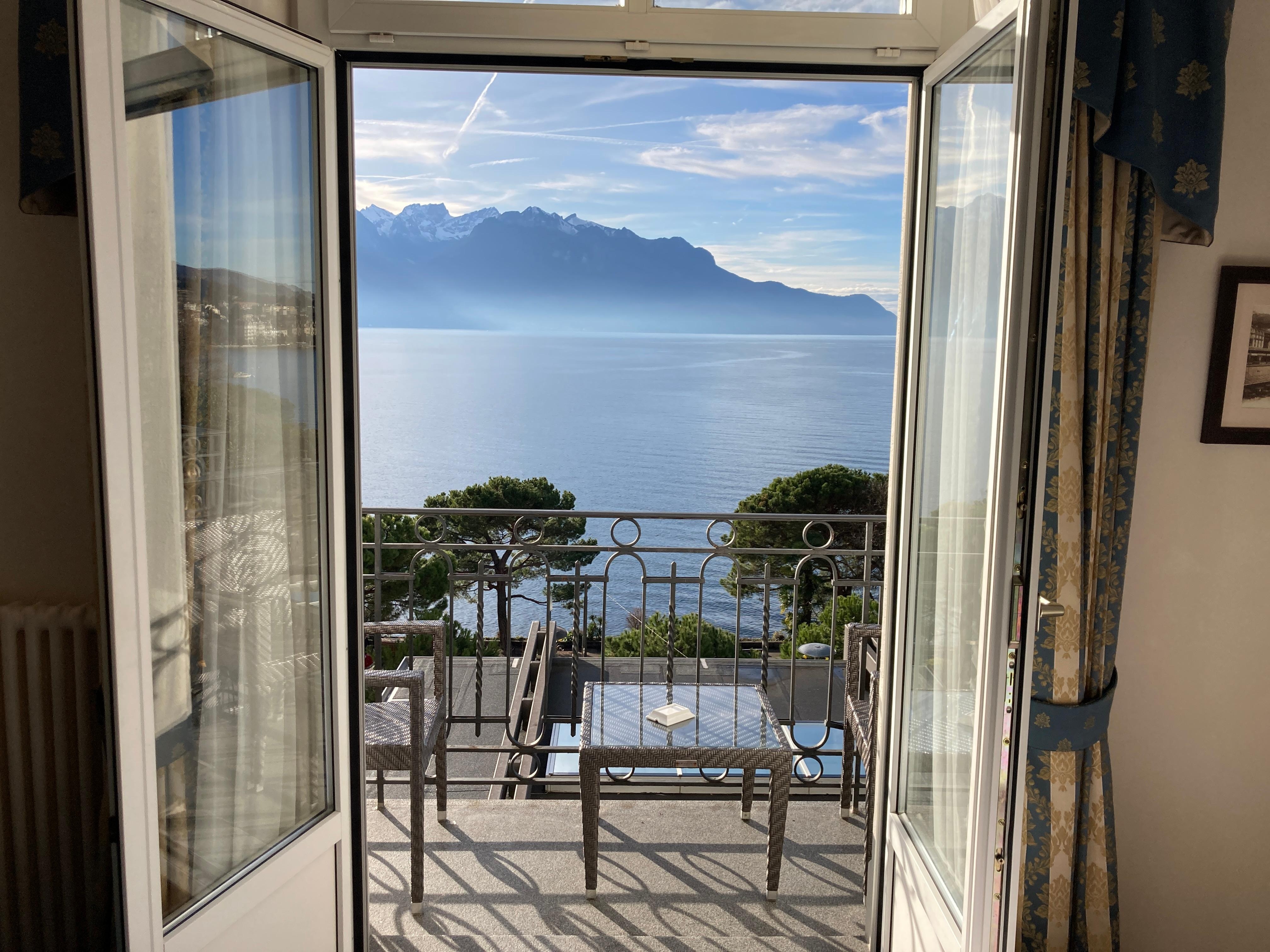 Deluxe room view and balcony