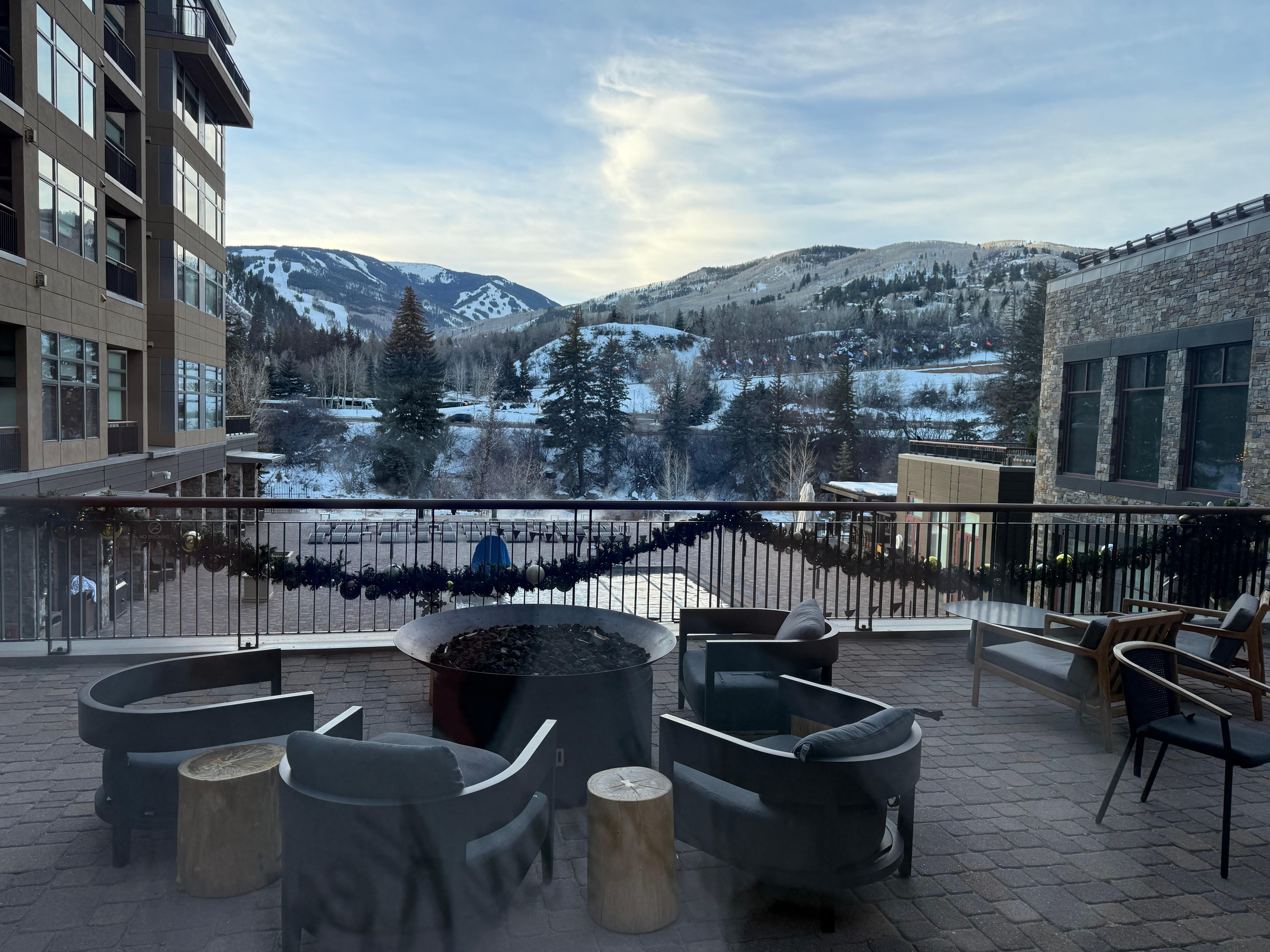 Porch view near the bar and restaurant 