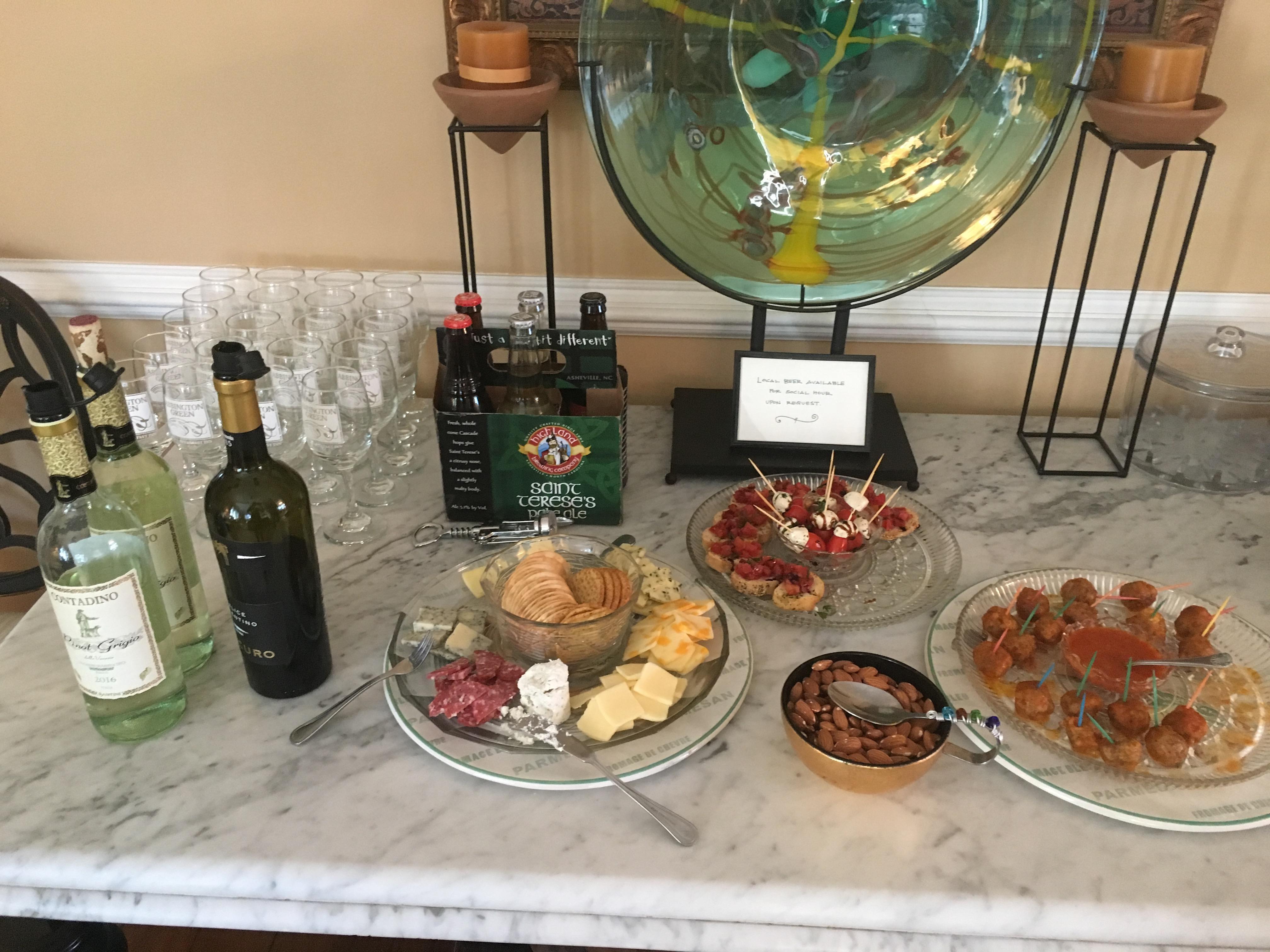 Happy hour spread