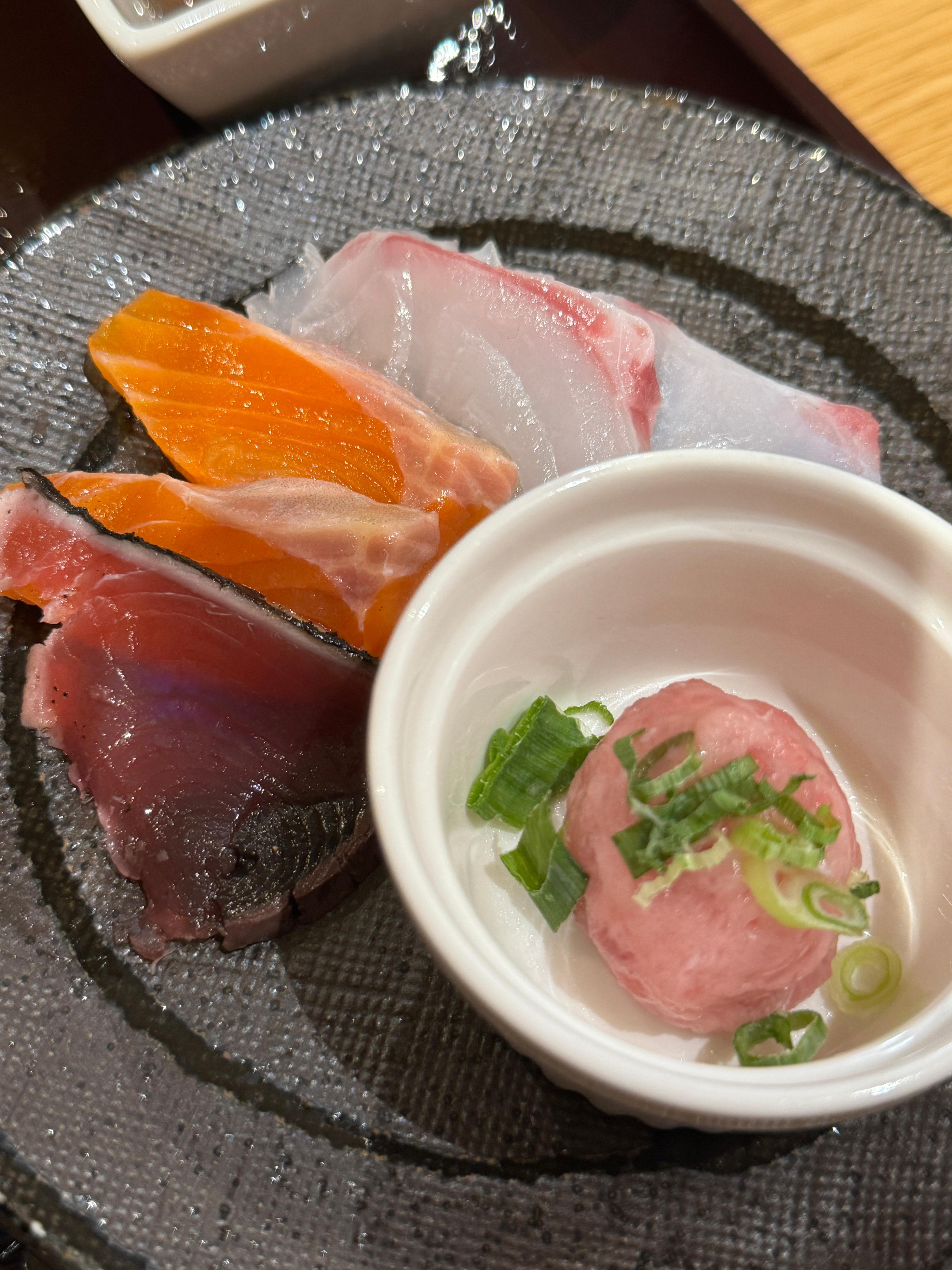 Variety of sashimi.