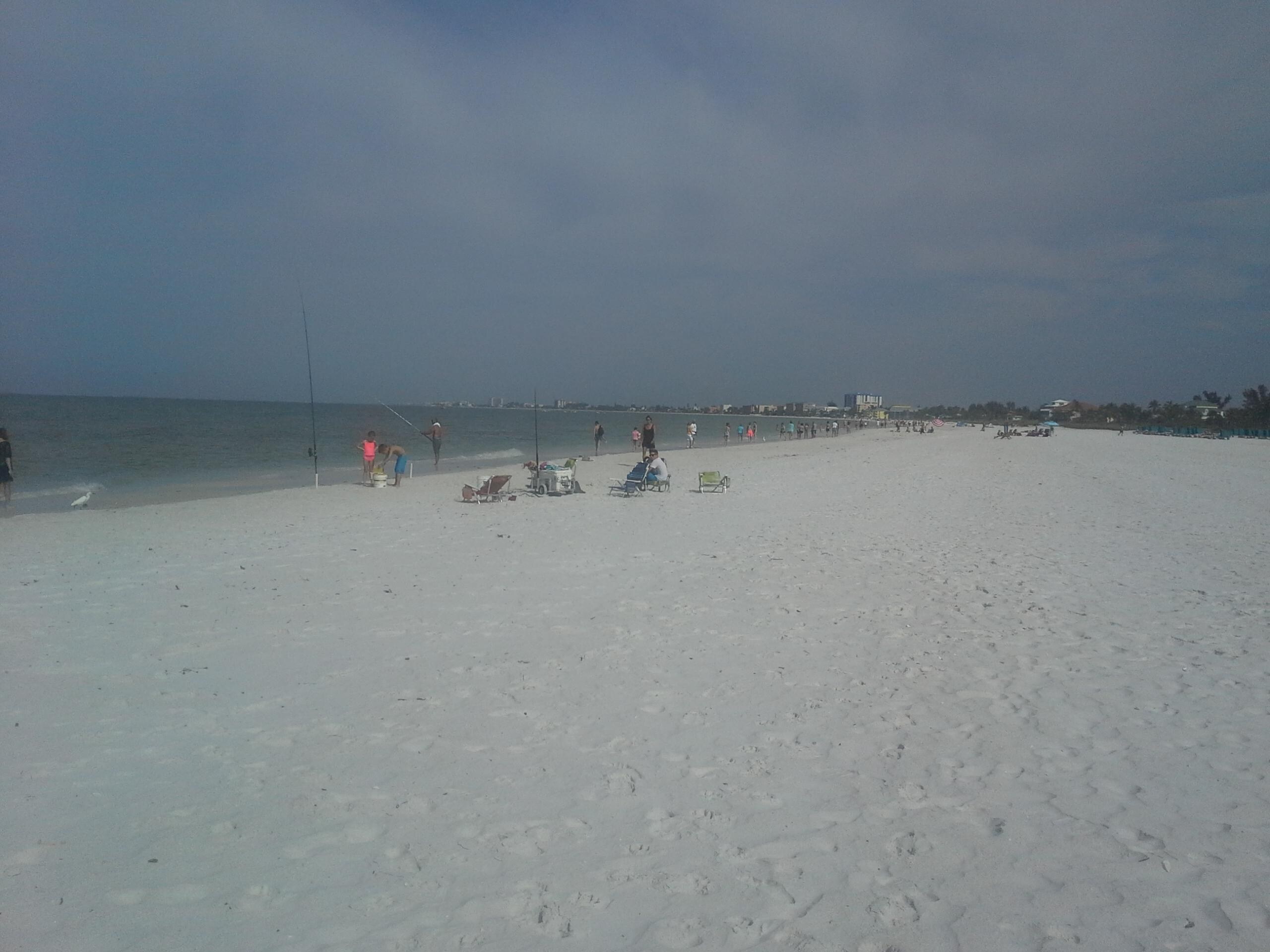 Wide white sand beach
