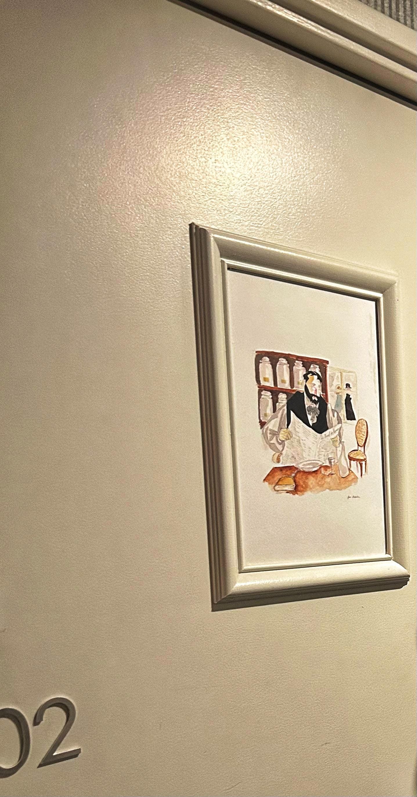 Até a porta do quarto é uma delicadeza