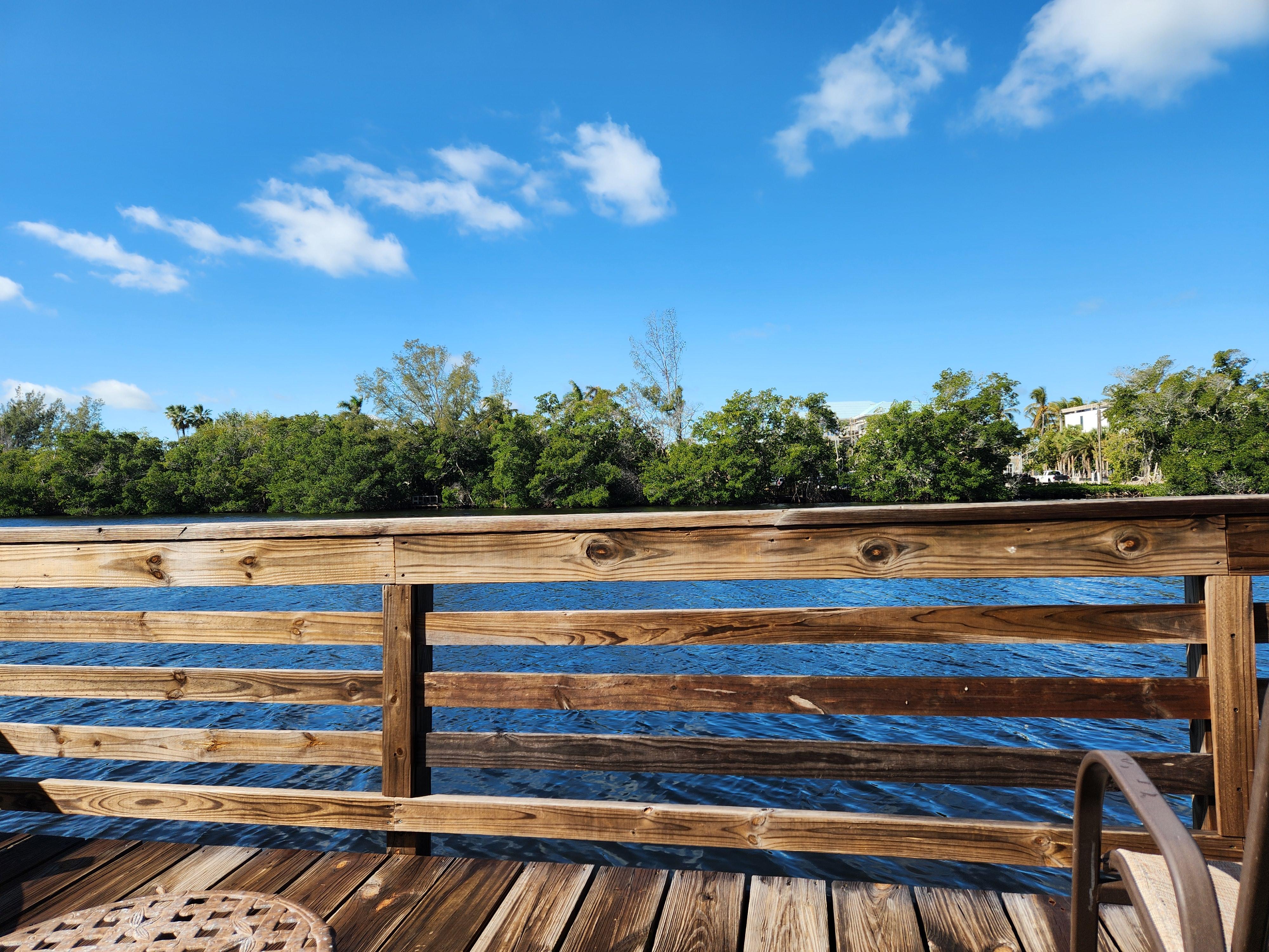 Deck area with water view