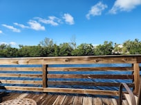 Deck area with water view