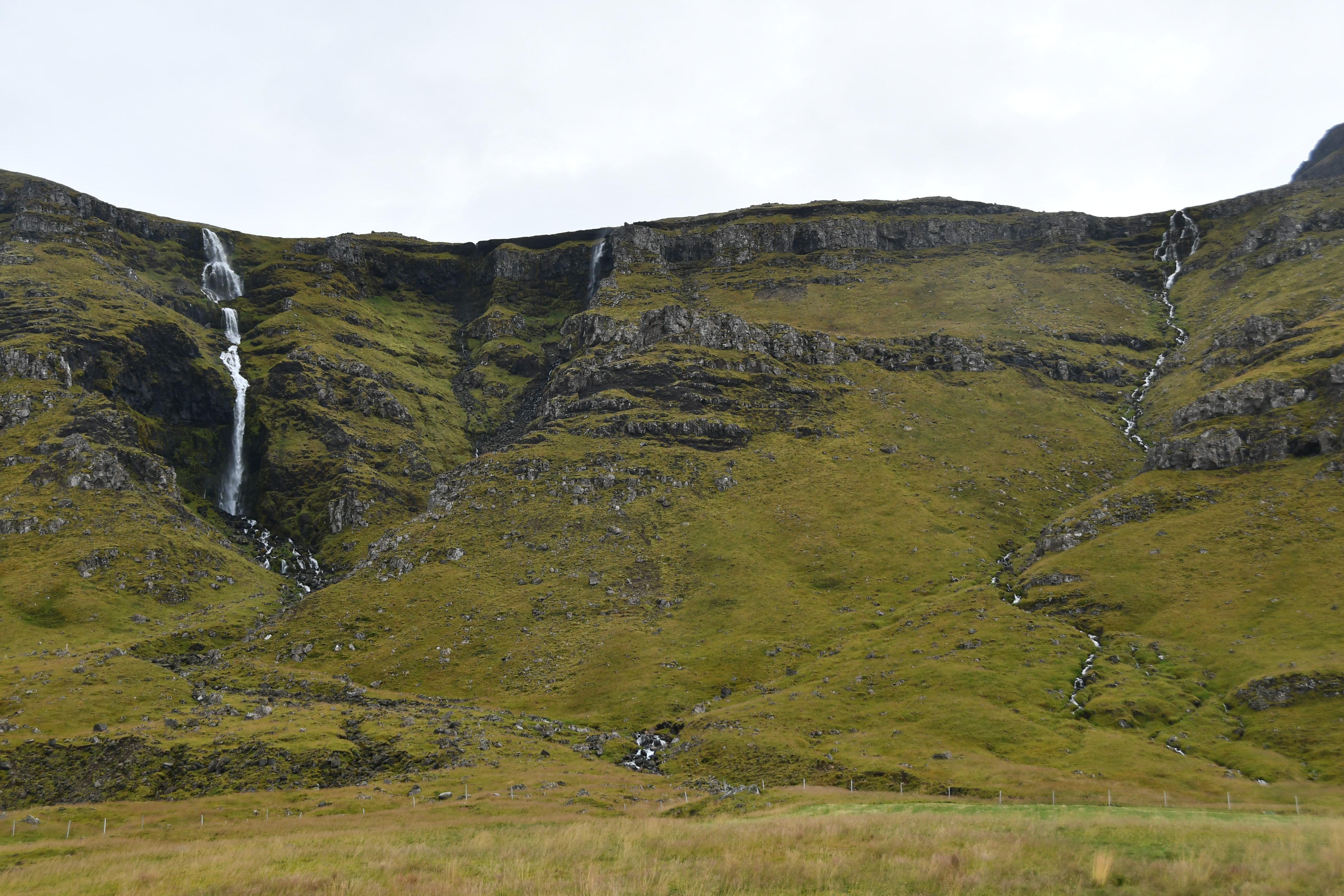 Waterfall behind the hotel 