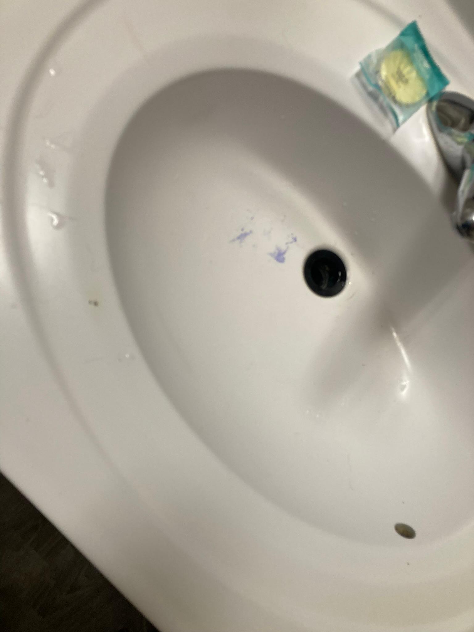 Sink with paint