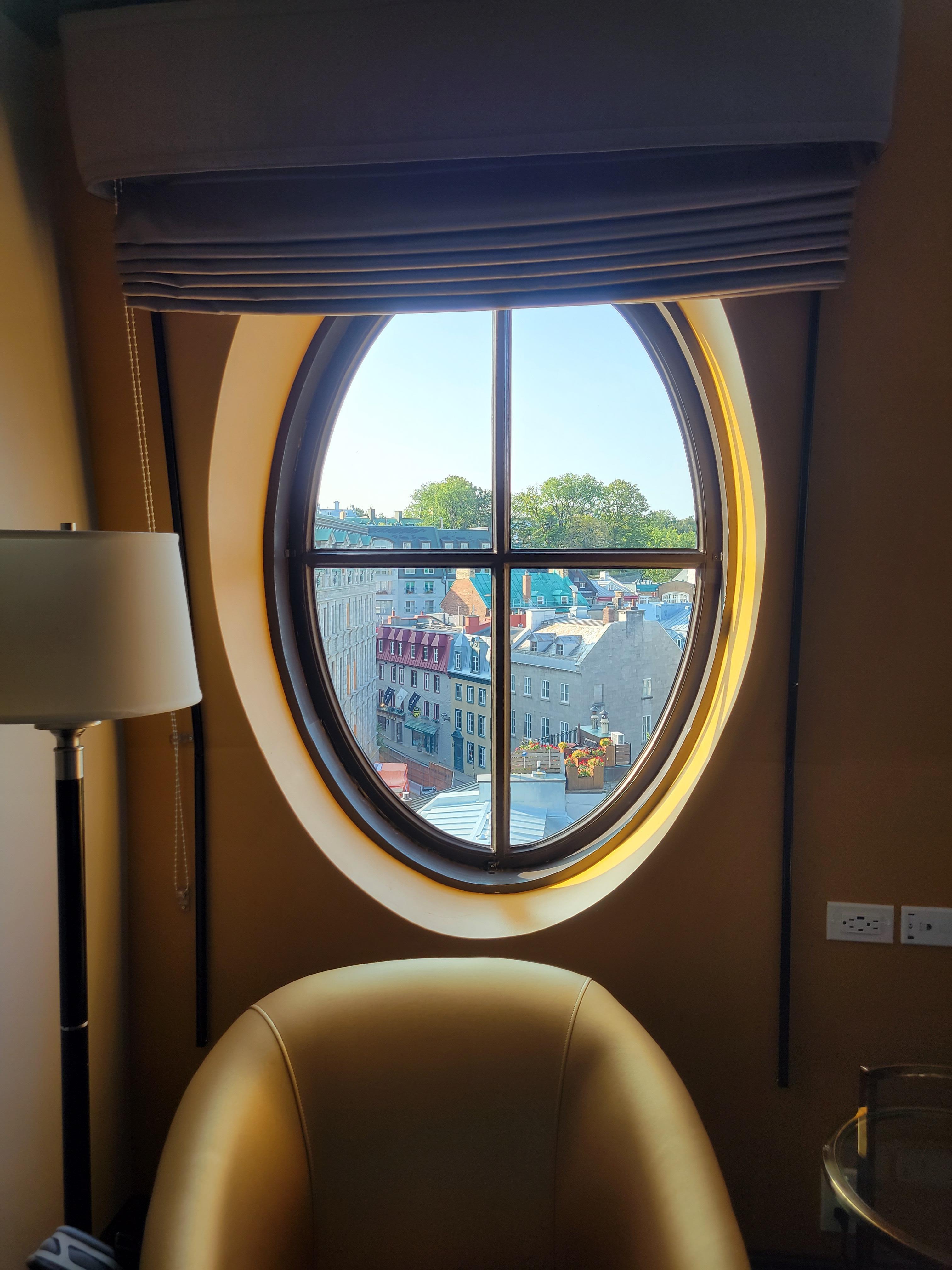 Window in room on the sixth floor