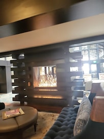 Fire place in lobby