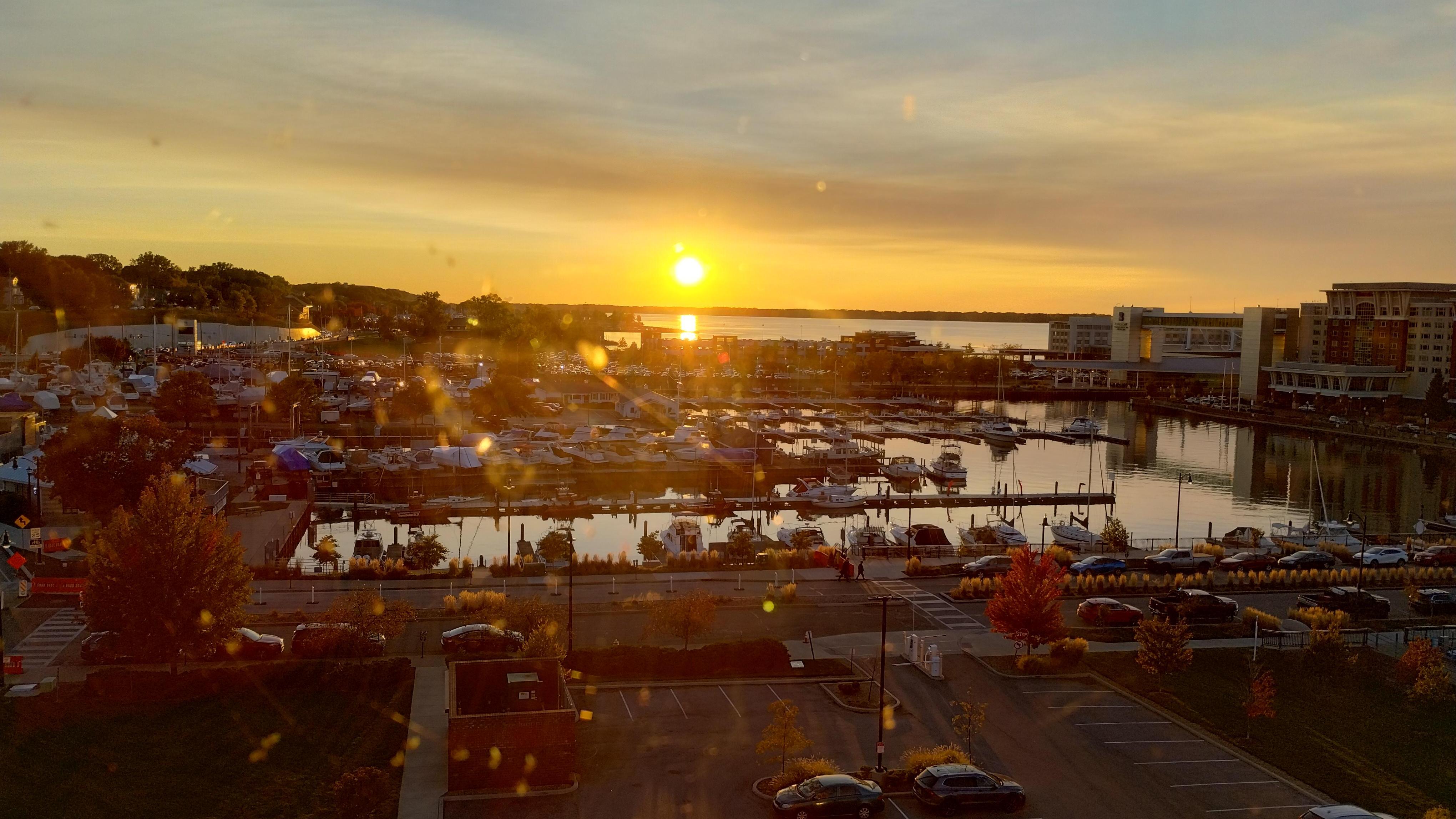 Sunset on the marina.