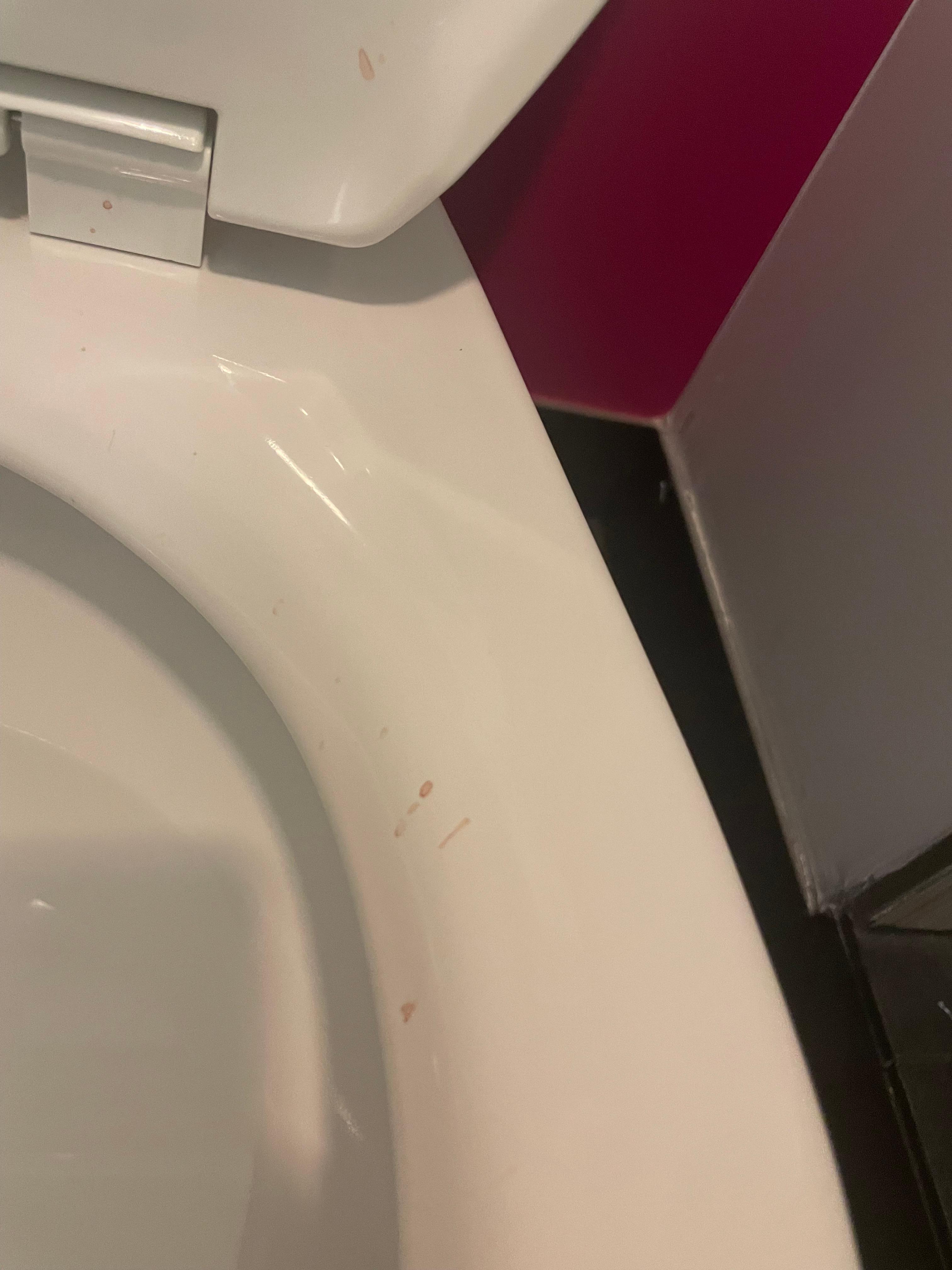 Stains on toilet