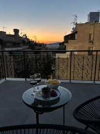 A cozy night on the balcony