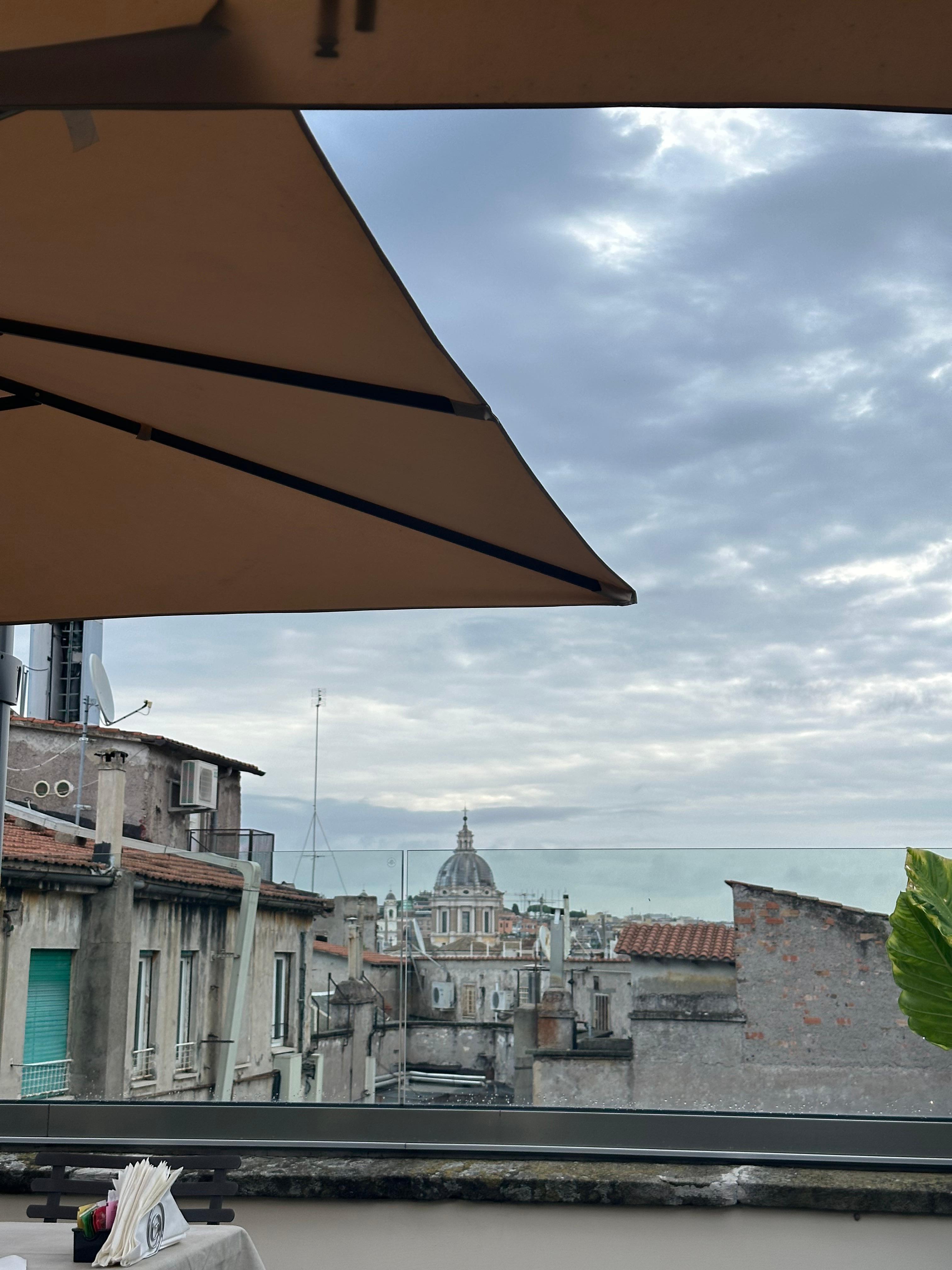 View from the rooftop during a breakfast 