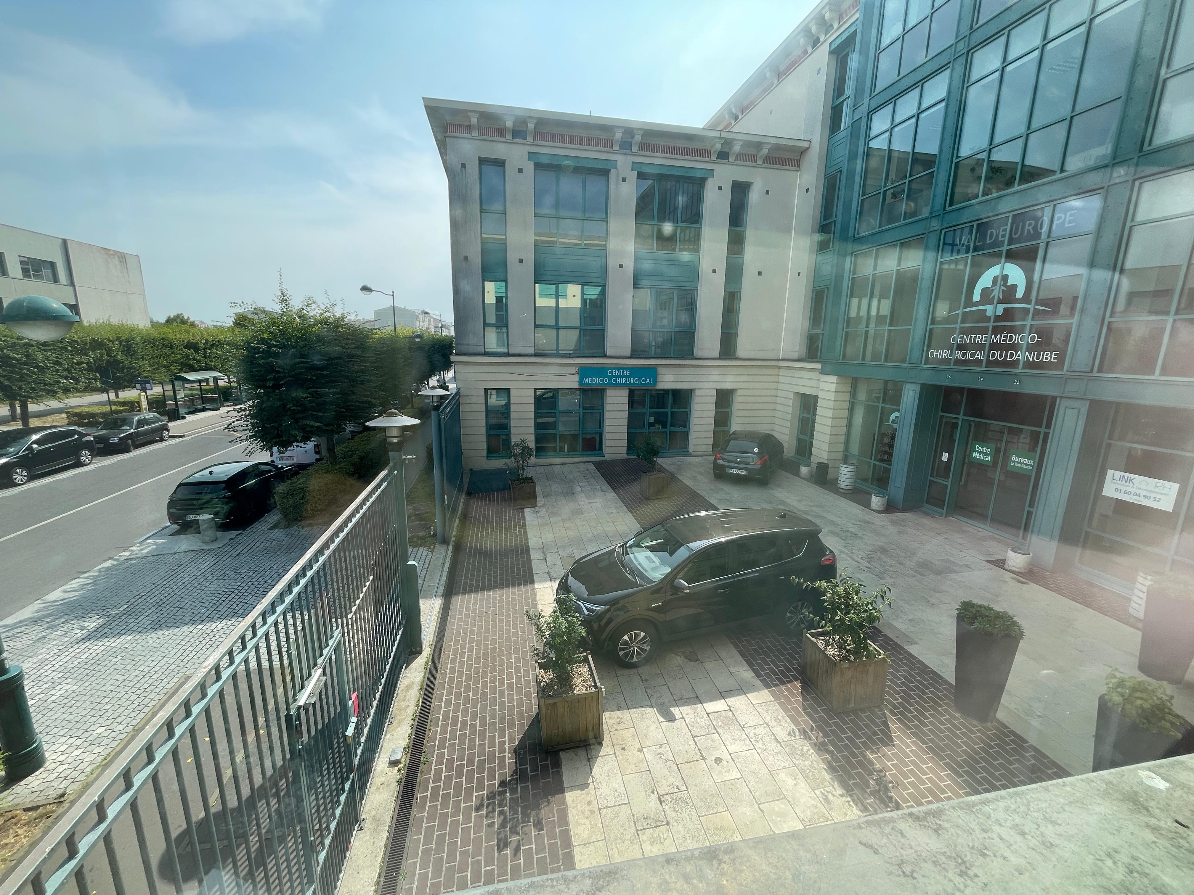 View from room down to entry courtyard