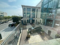 View from room down to entry courtyard