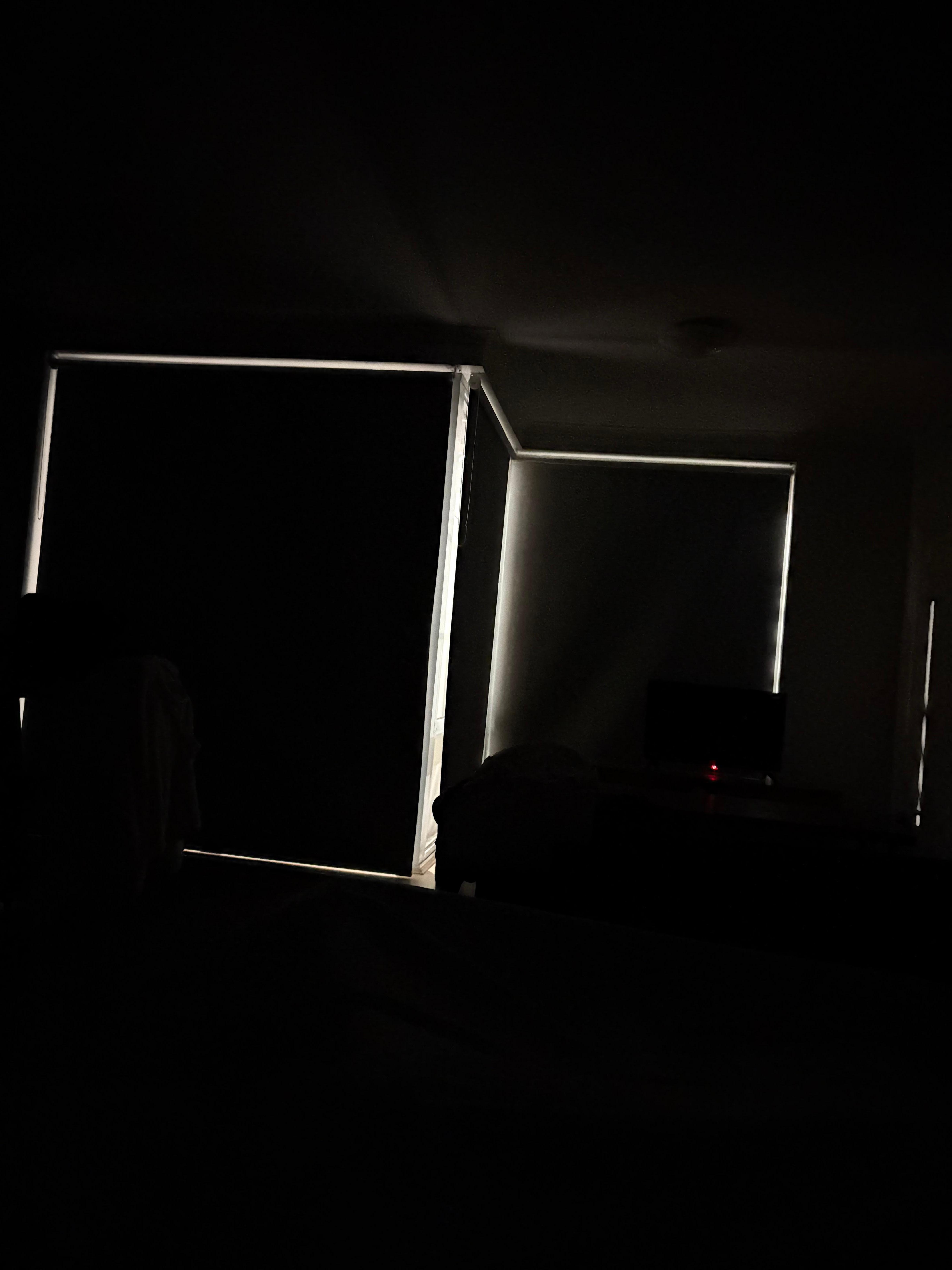 Light around the blinds at 3am