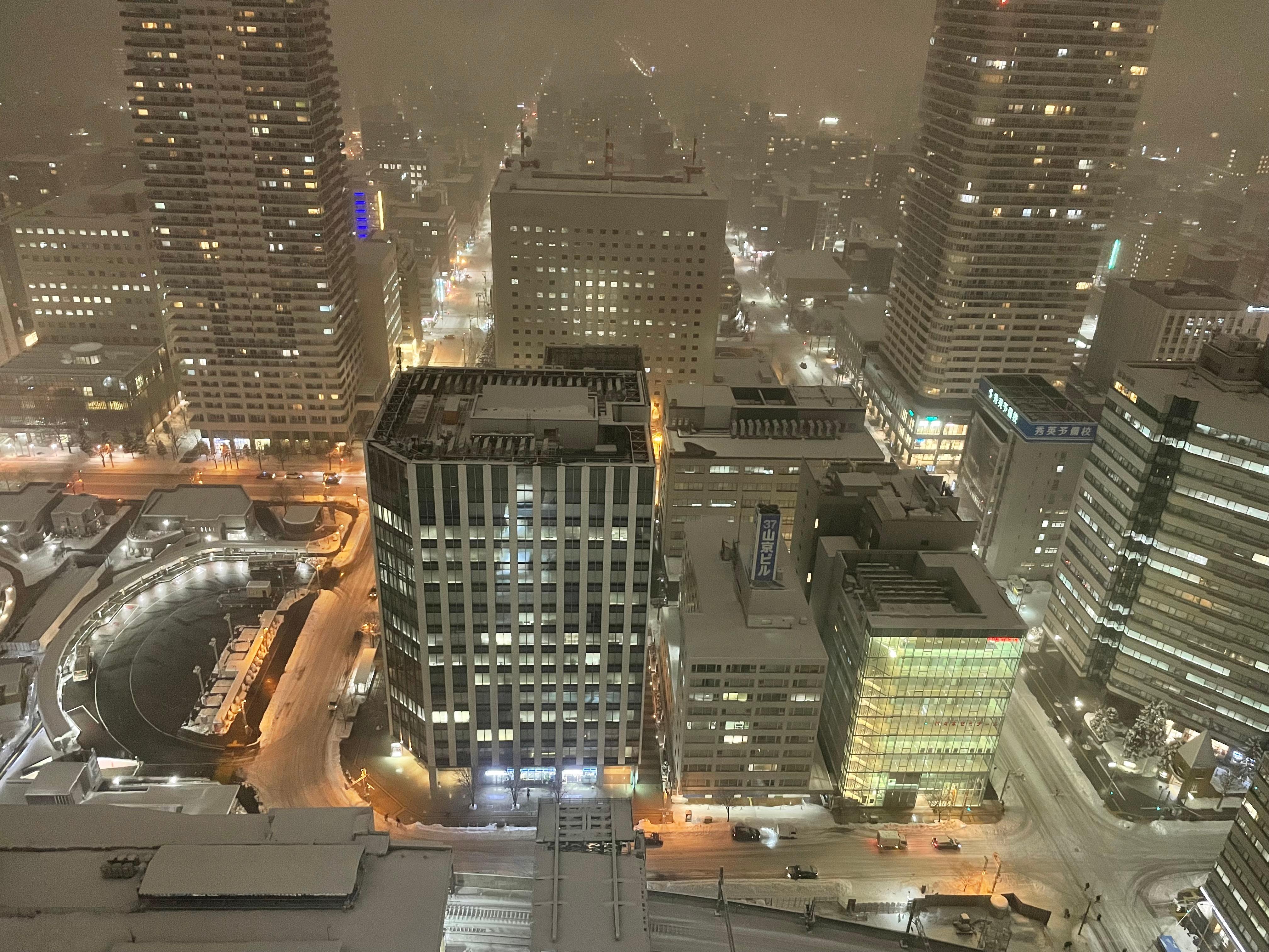 Night view from the room on 29th floor