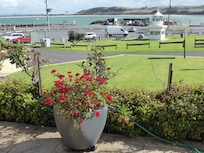 View from the Waterfront Apartments across to the mainland of Tasmania