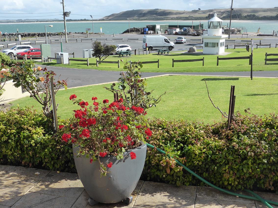 View from the Waterfront Apartments across to the mainland of Tasmania