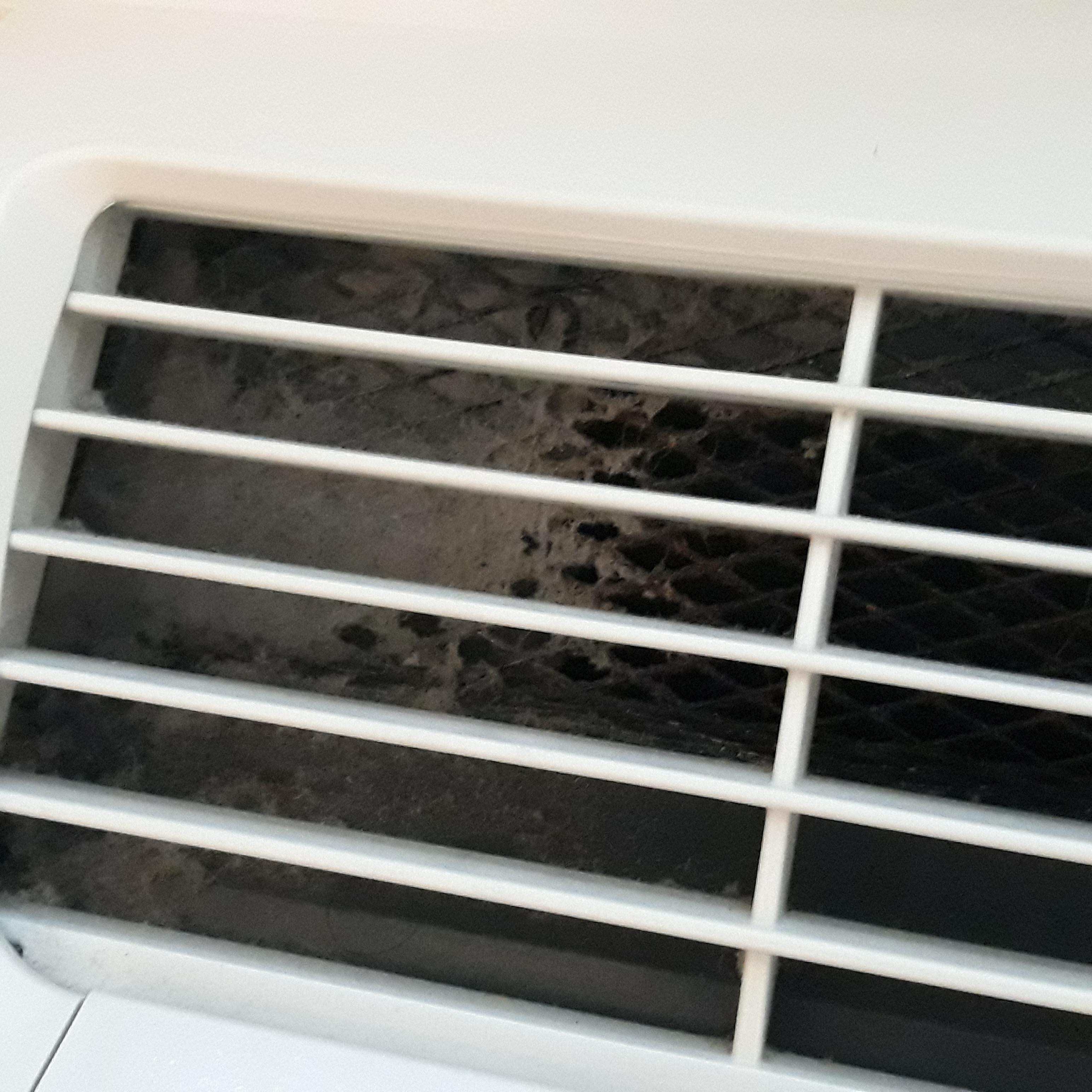 Clogged with dust hasn't been cleaned in years