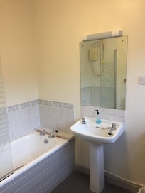 Clean but basic bathroom Room 3