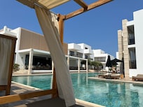 Pool area and outside restaurant