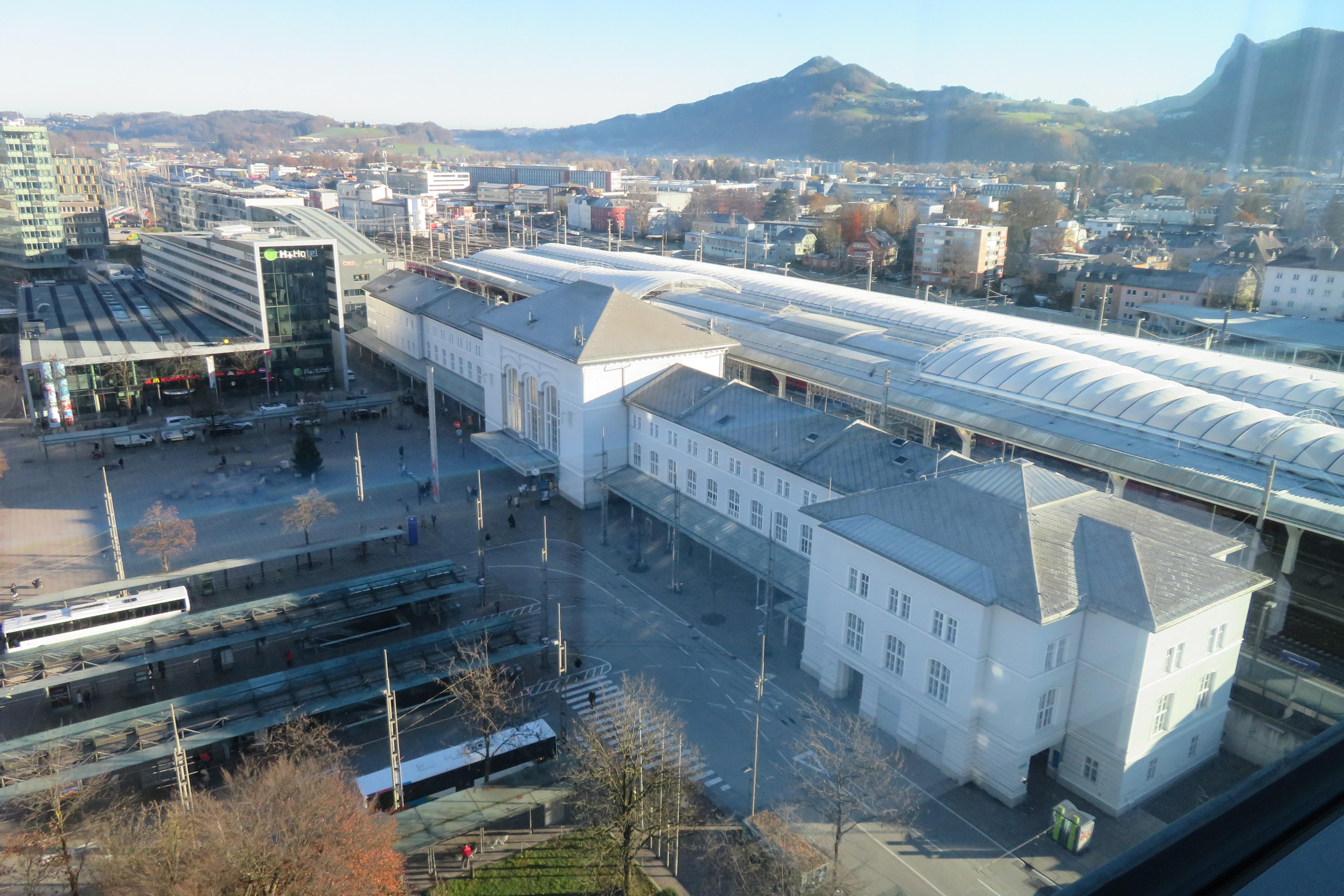 Taken from the hotel looking down on the railway and bus station