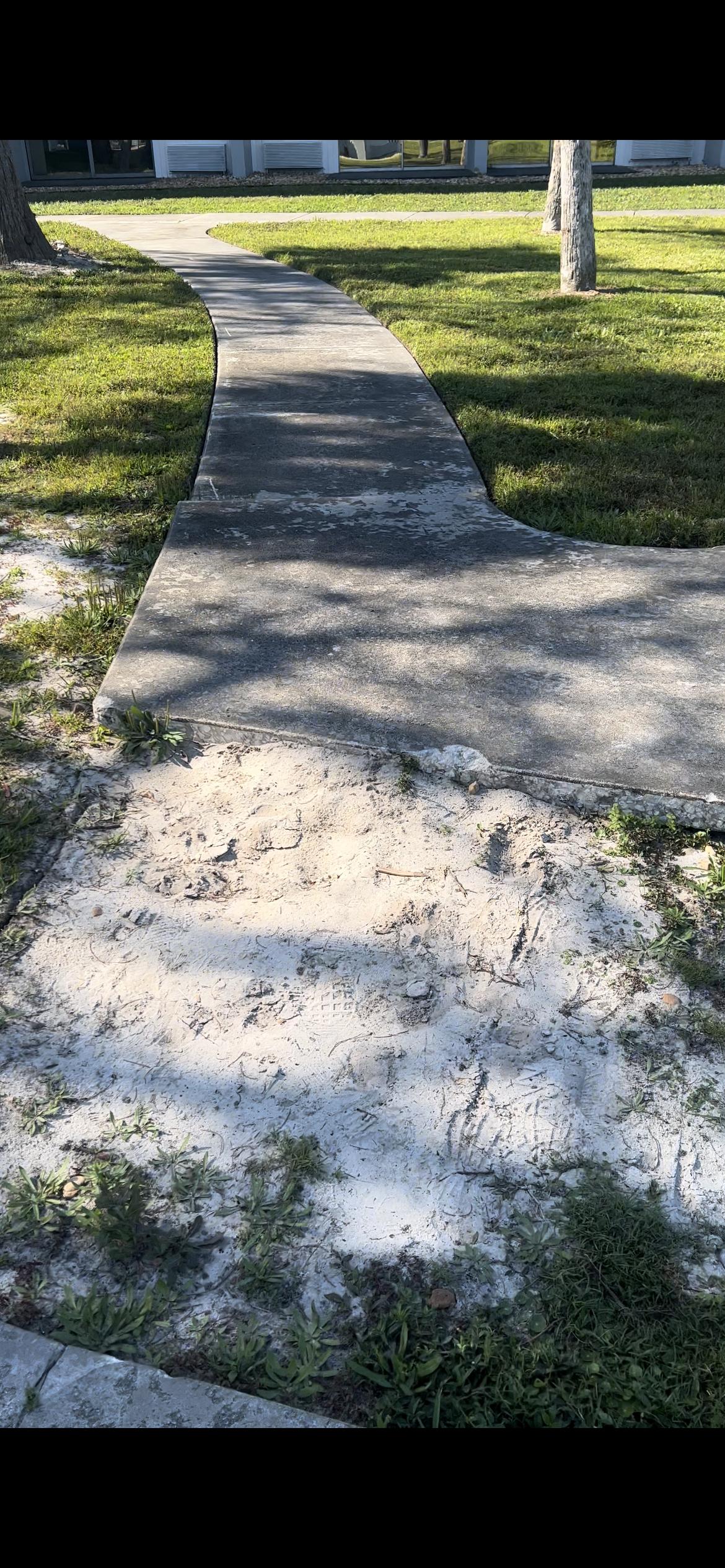 Sidewalk is not wheelchair friendly 