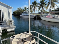 Off the front of the aqua lodge.
