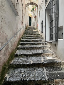 Landing looking up to door.