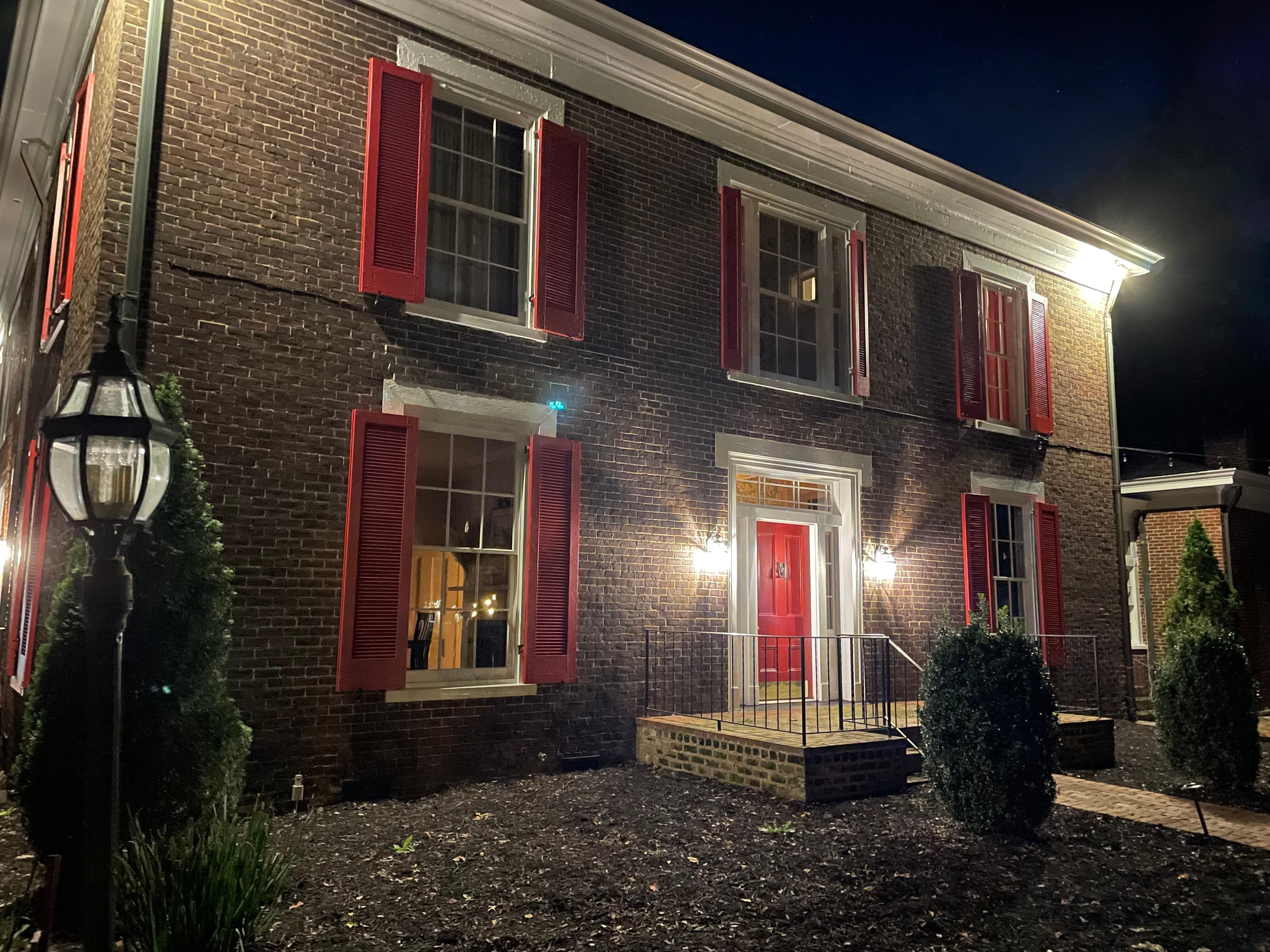 Hotel at night upon arrival 