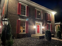 Hotel at night upon arrival