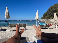 Relaxing on the beach