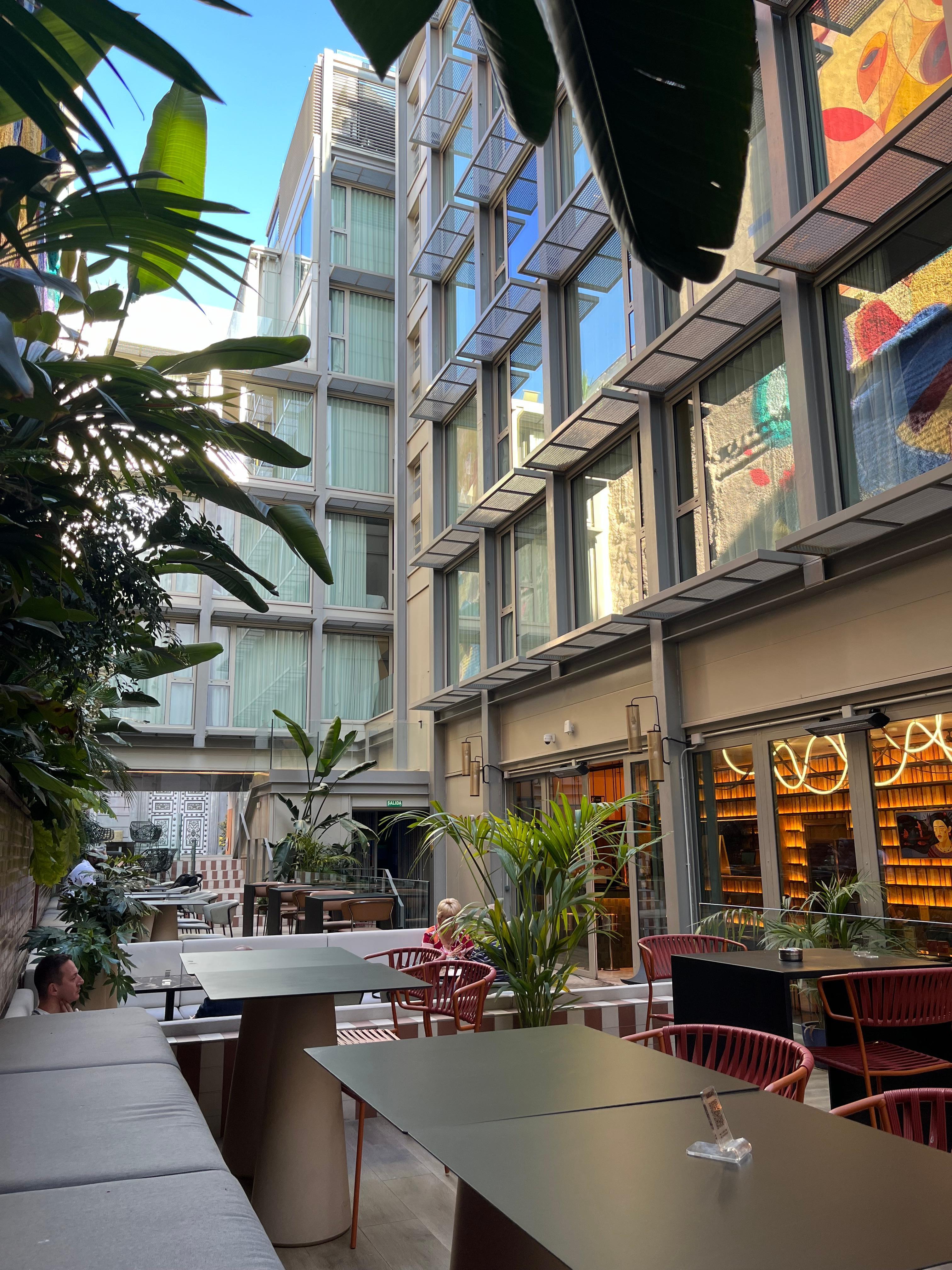 The courtyard where we had breakfast. Secluded, serene, good food, and nice staff. 