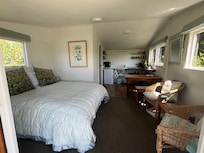 Looking into cottage from front double doors