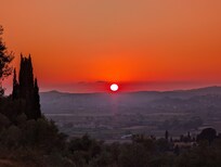 Sunset view from the Taverna in the garden
