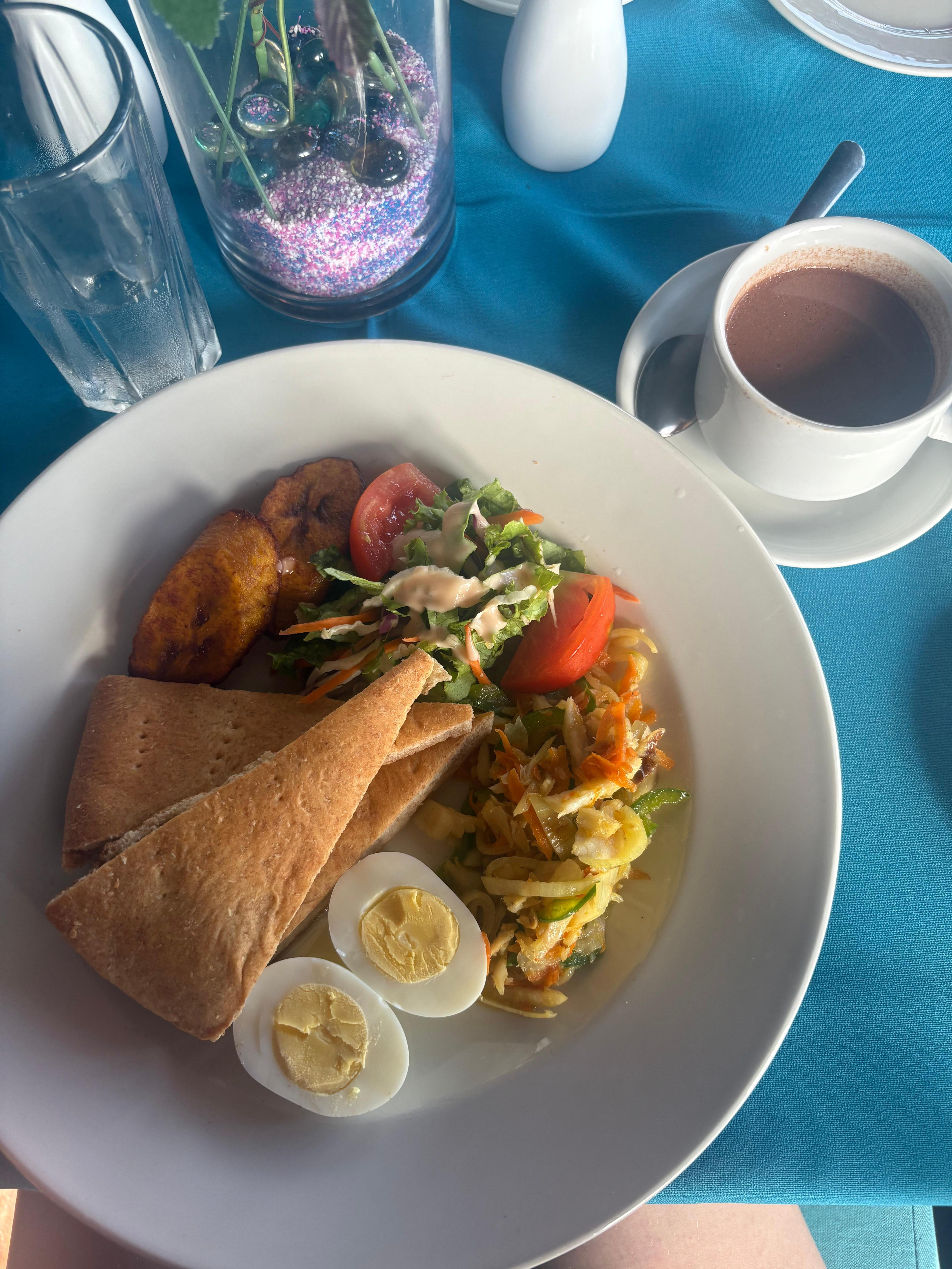 Grenadian breakfast 