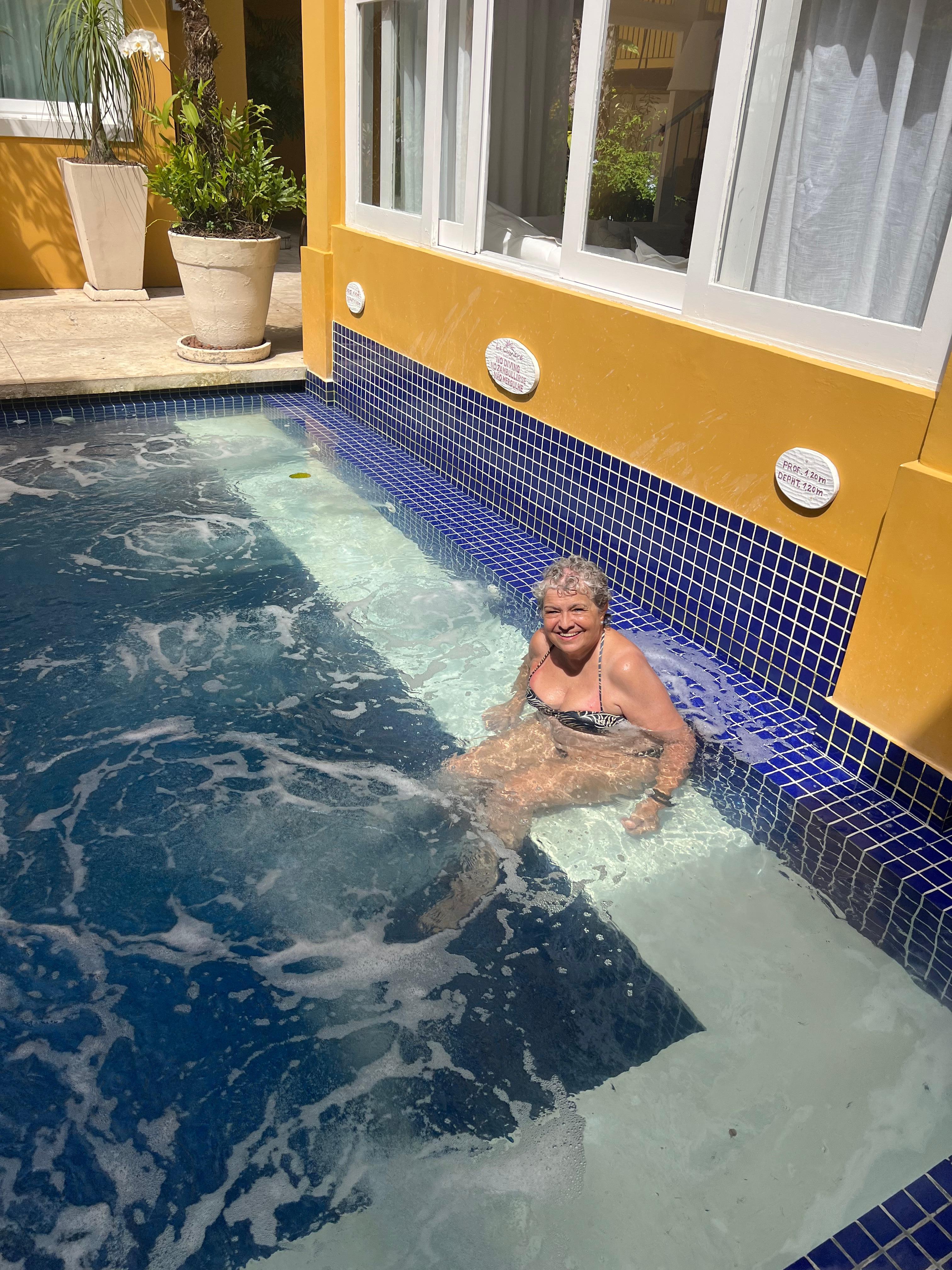 Heated pool in beautiful coutyard space.