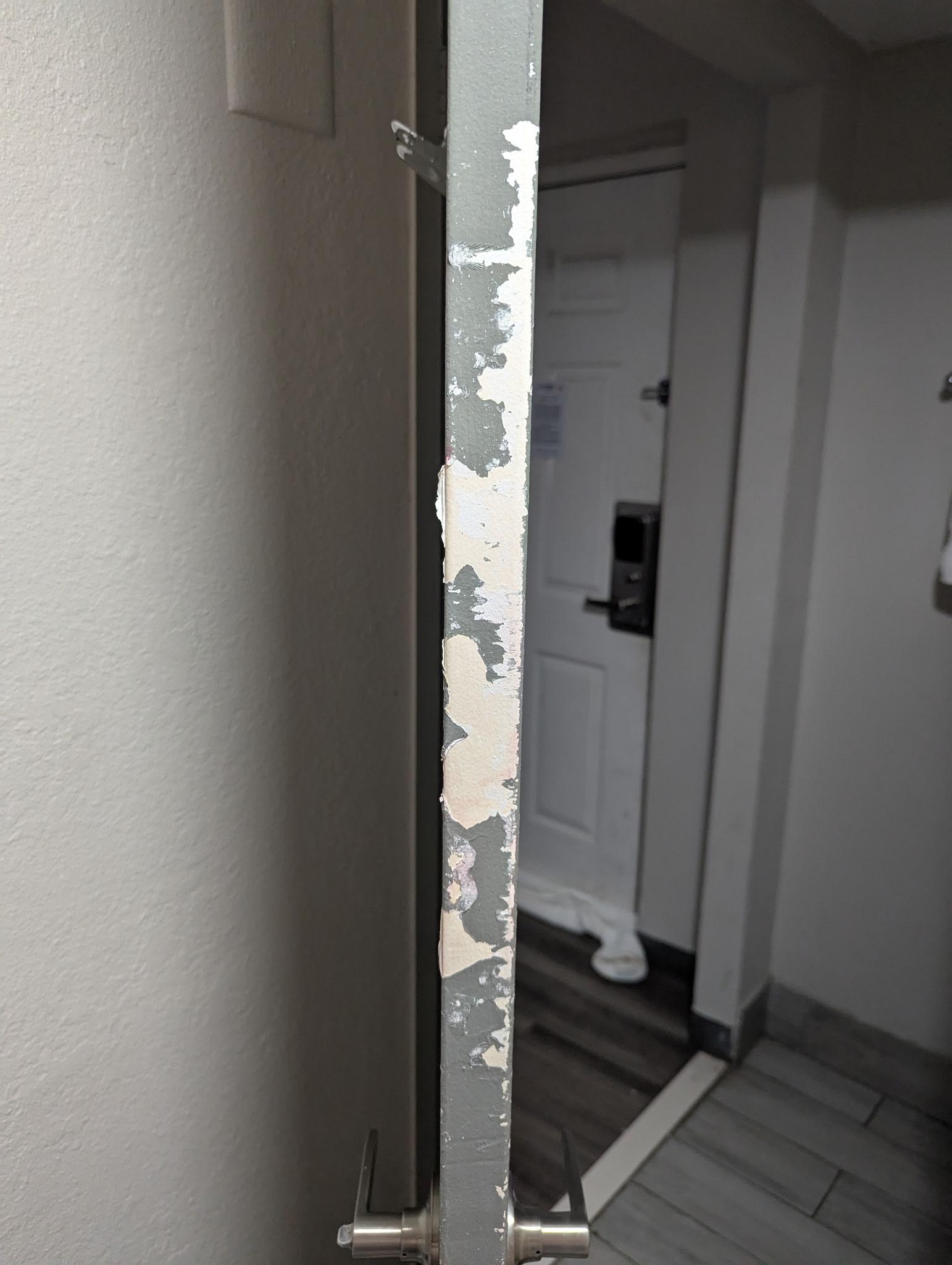 Paint chipping on door