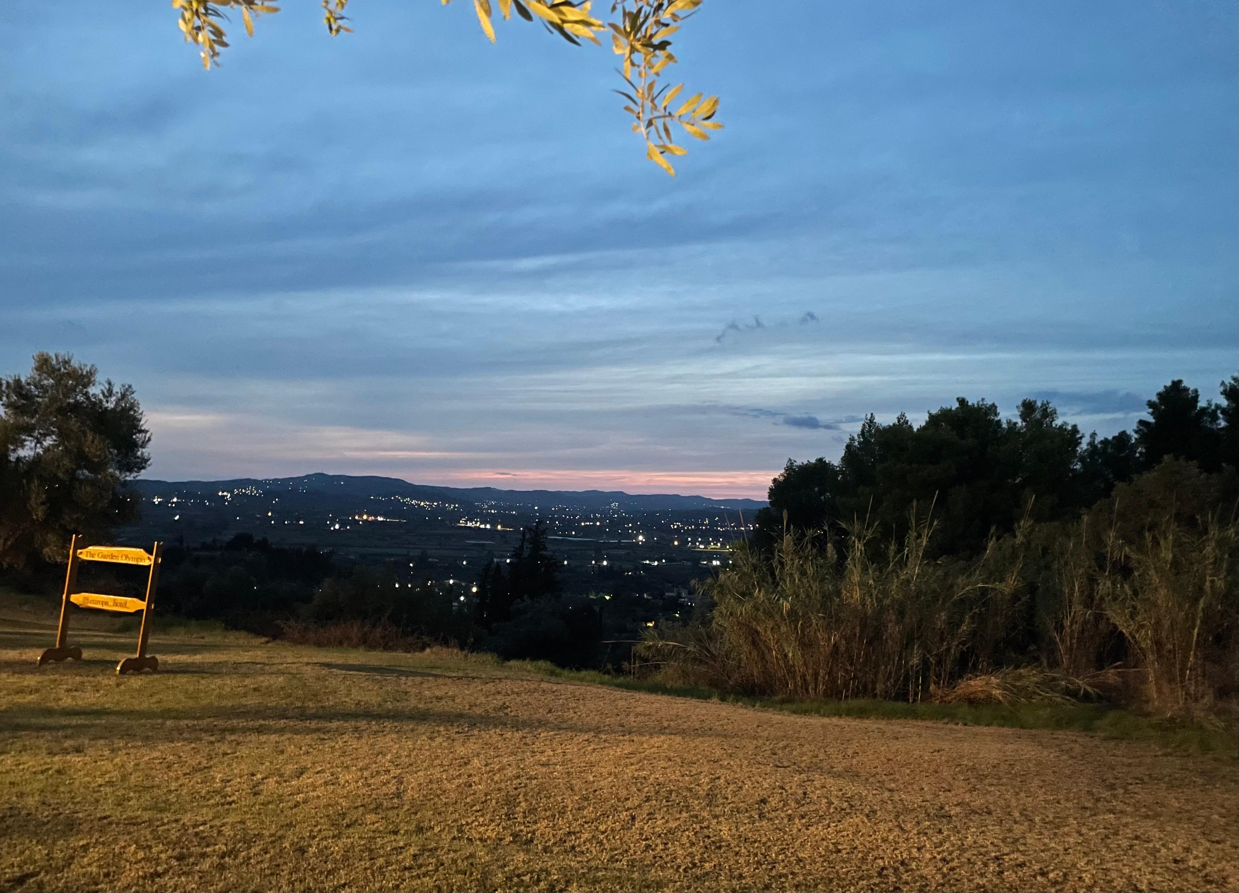 Sunset from the restaurant.