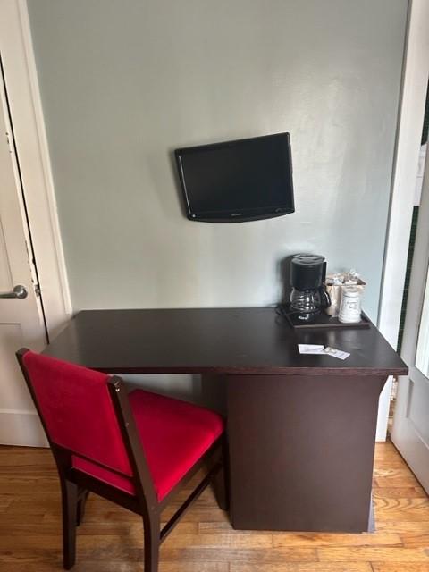 TV and desk