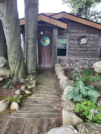 Road side front door, so cute