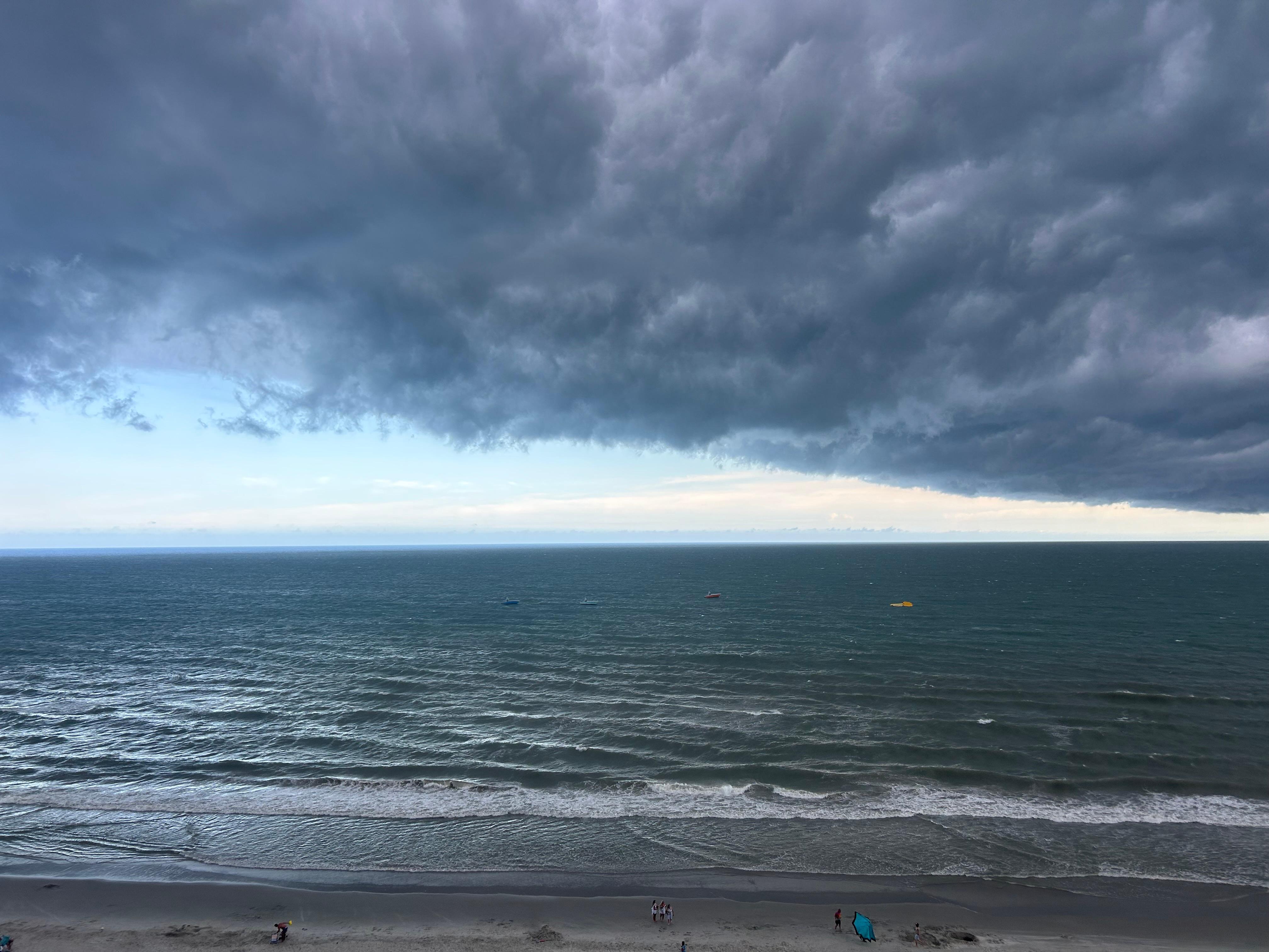Beautiful balcony view- storm coming in ! 
