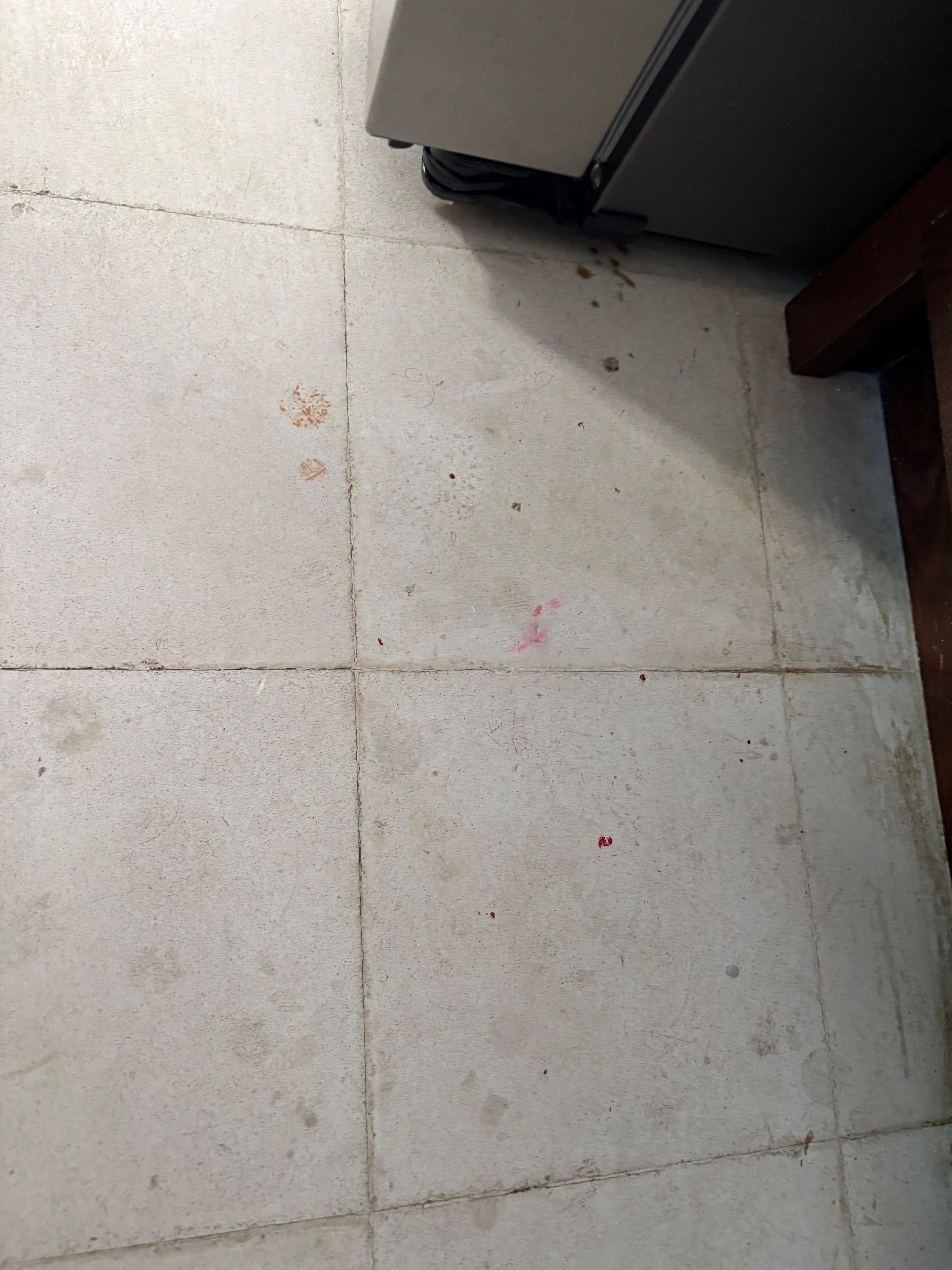 Dirty kitchen floor
