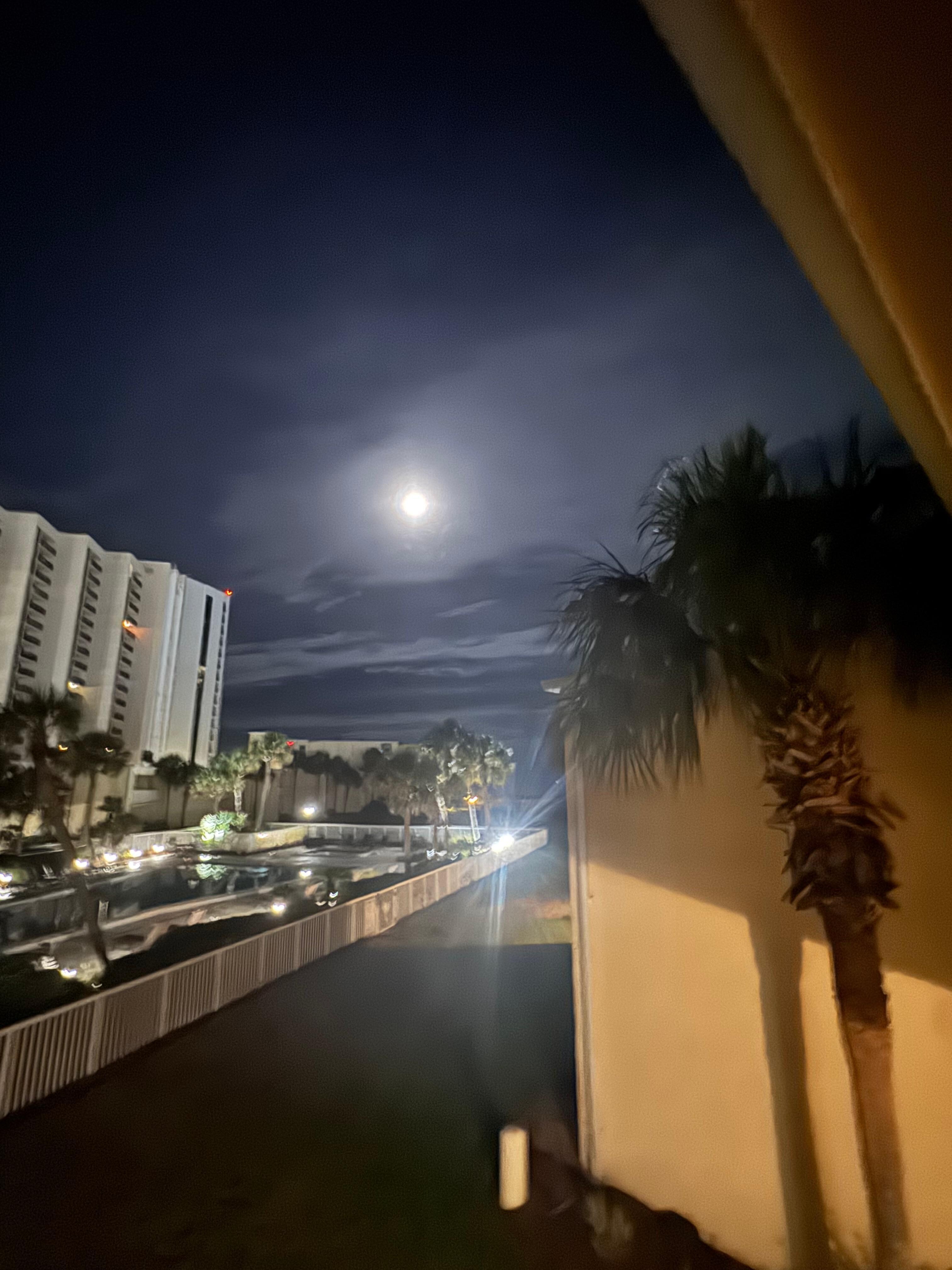  View from balcony at night