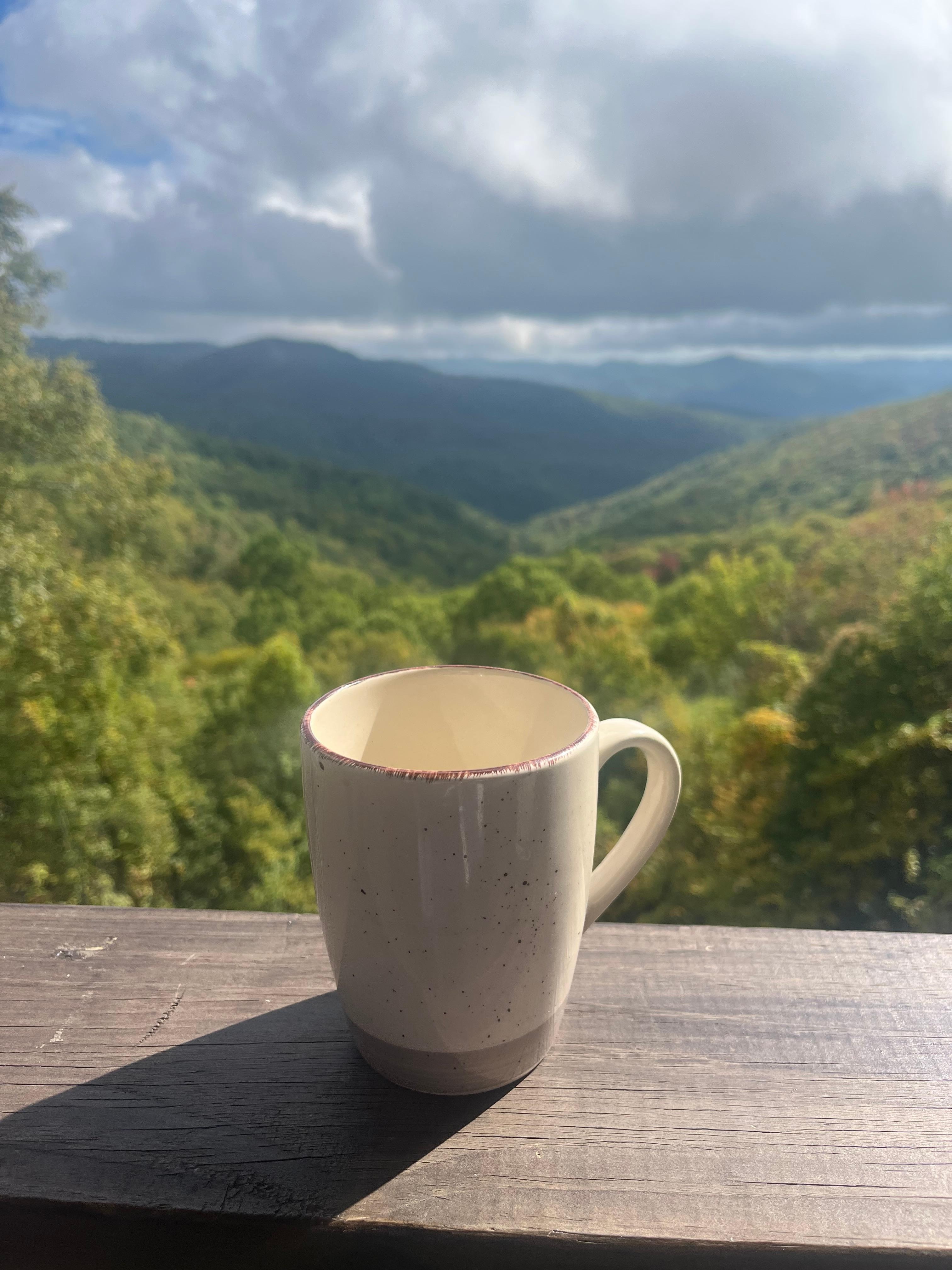 Morning coffee on the deck
